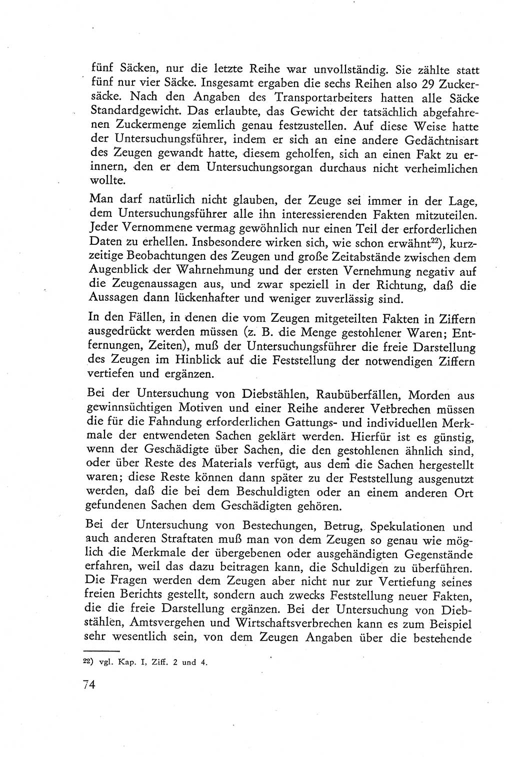 Die Vernehmung [Deutsche Demokratische Republik (DDR)] 1960, Seite 74 (Vern. DDR 1960, S. 74)