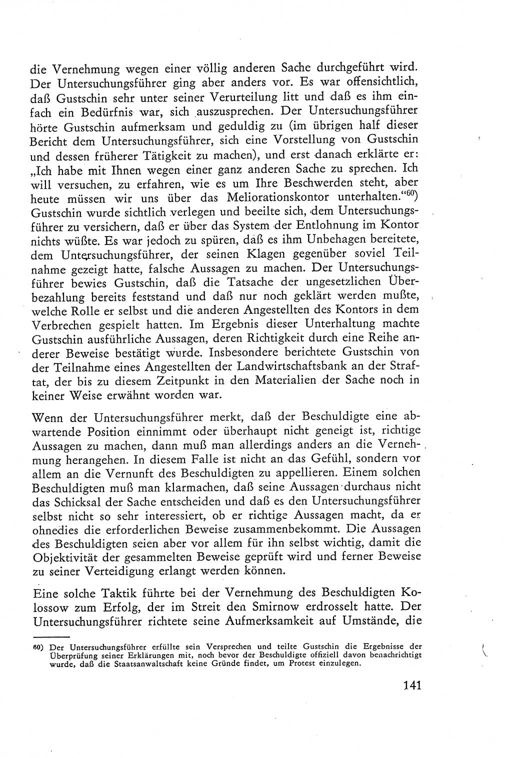 Die Vernehmung [Deutsche Demokratische Republik (DDR)] 1960, Seite 141 (Vern. DDR 1960, S. 141)