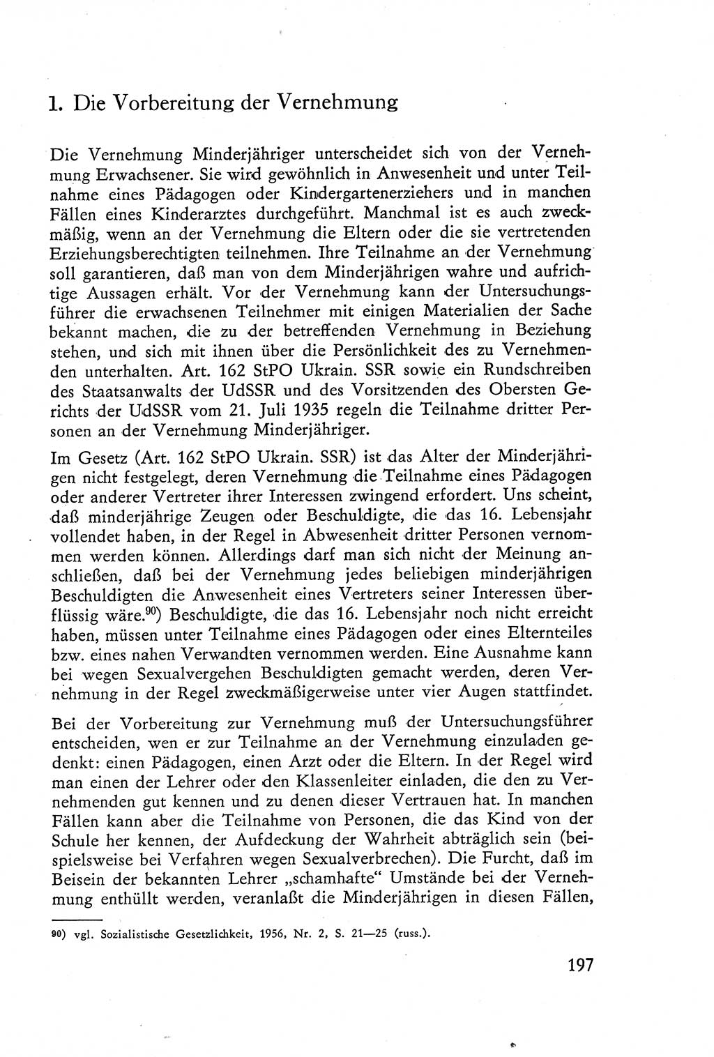 Die Vernehmung [Deutsche Demokratische Republik (DDR)] 1960, Seite 197 (Vern. DDR 1960, S. 197)