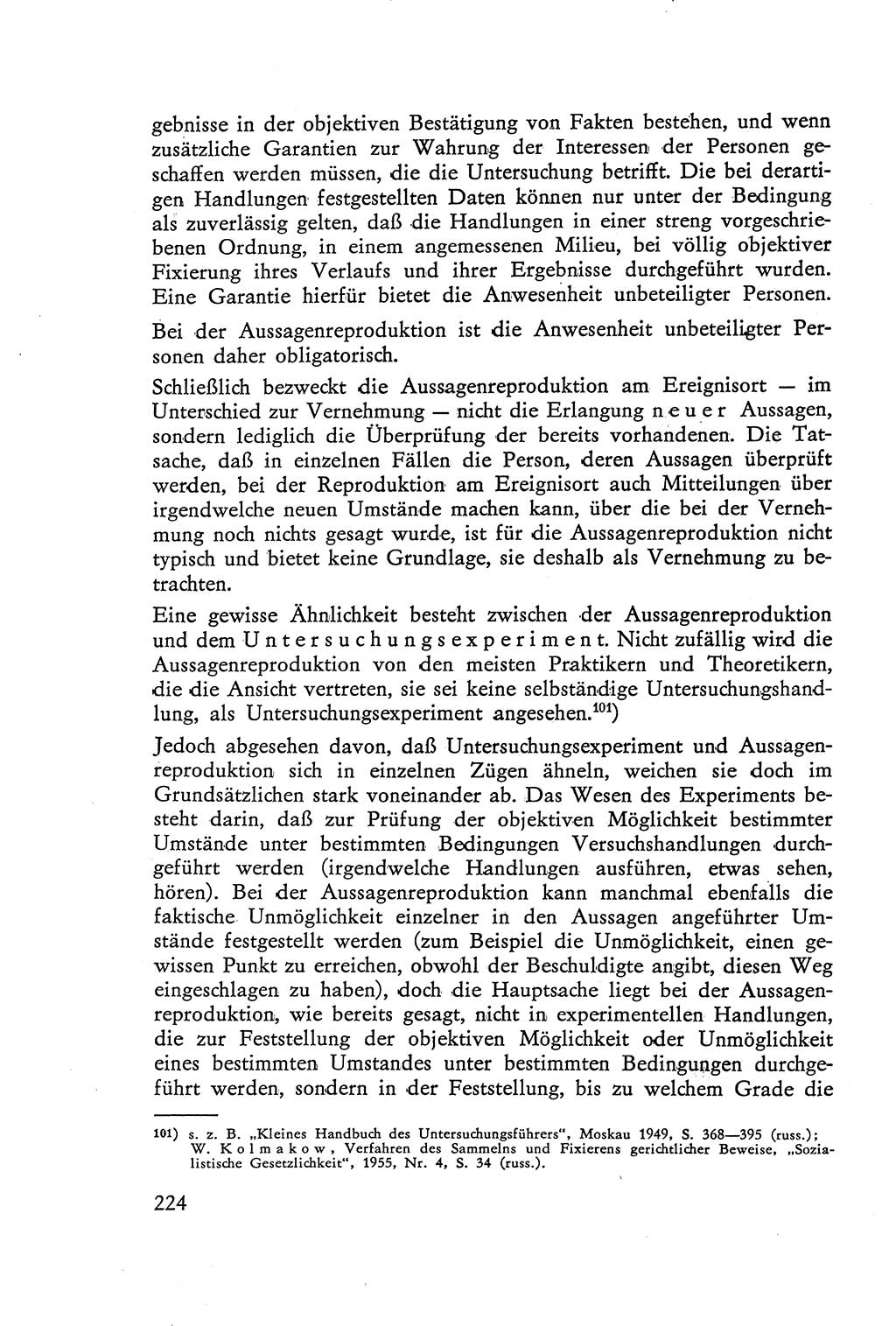 Die Vernehmung [Deutsche Demokratische Republik (DDR)] 1960, Seite 224 (Vern. DDR 1960, S. 224)