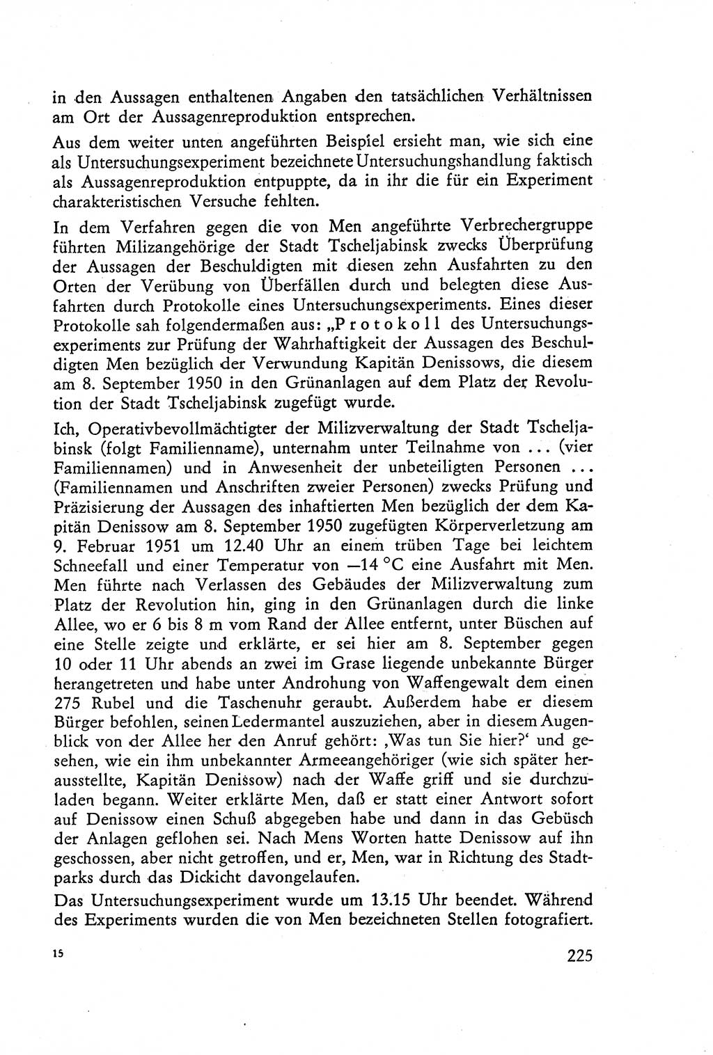 Die Vernehmung [Deutsche Demokratische Republik (DDR)] 1960, Seite 225 (Vern. DDR 1960, S. 225)