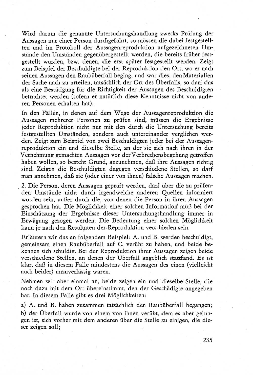 Die Vernehmung [Deutsche Demokratische Republik (DDR)] 1960, Seite 235 (Vern. DDR 1960, S. 235)