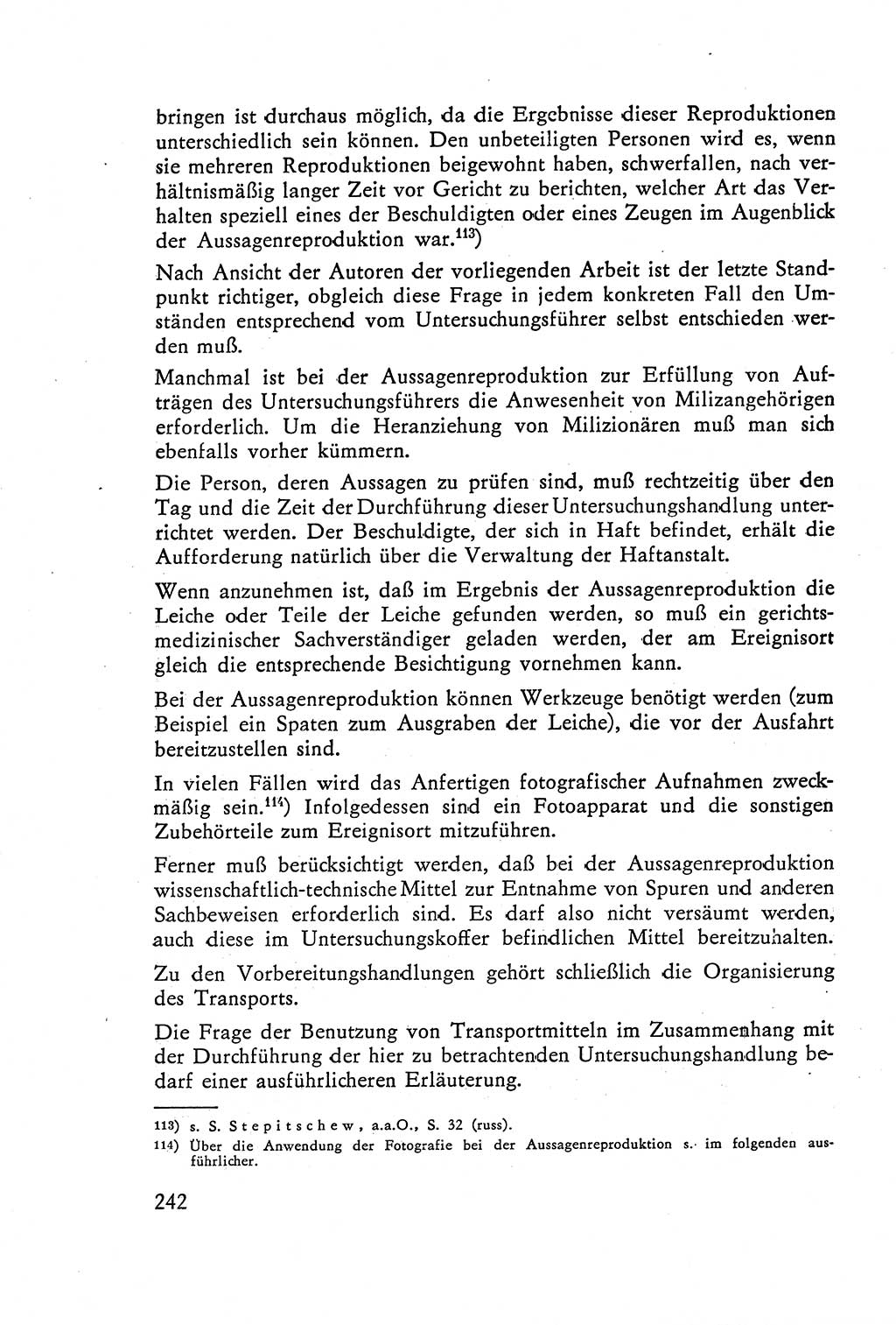 Die Vernehmung [Deutsche Demokratische Republik (DDR)] 1960, Seite 242 (Vern. DDR 1960, S. 242)