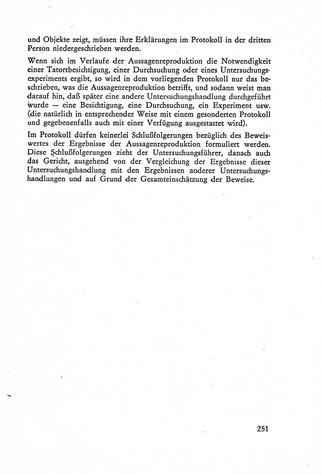 Die Vernehmung [Deutsche Demokratische Republik (DDR)] 1960, Seite 251 (Vern. DDR 1960, S. 251)