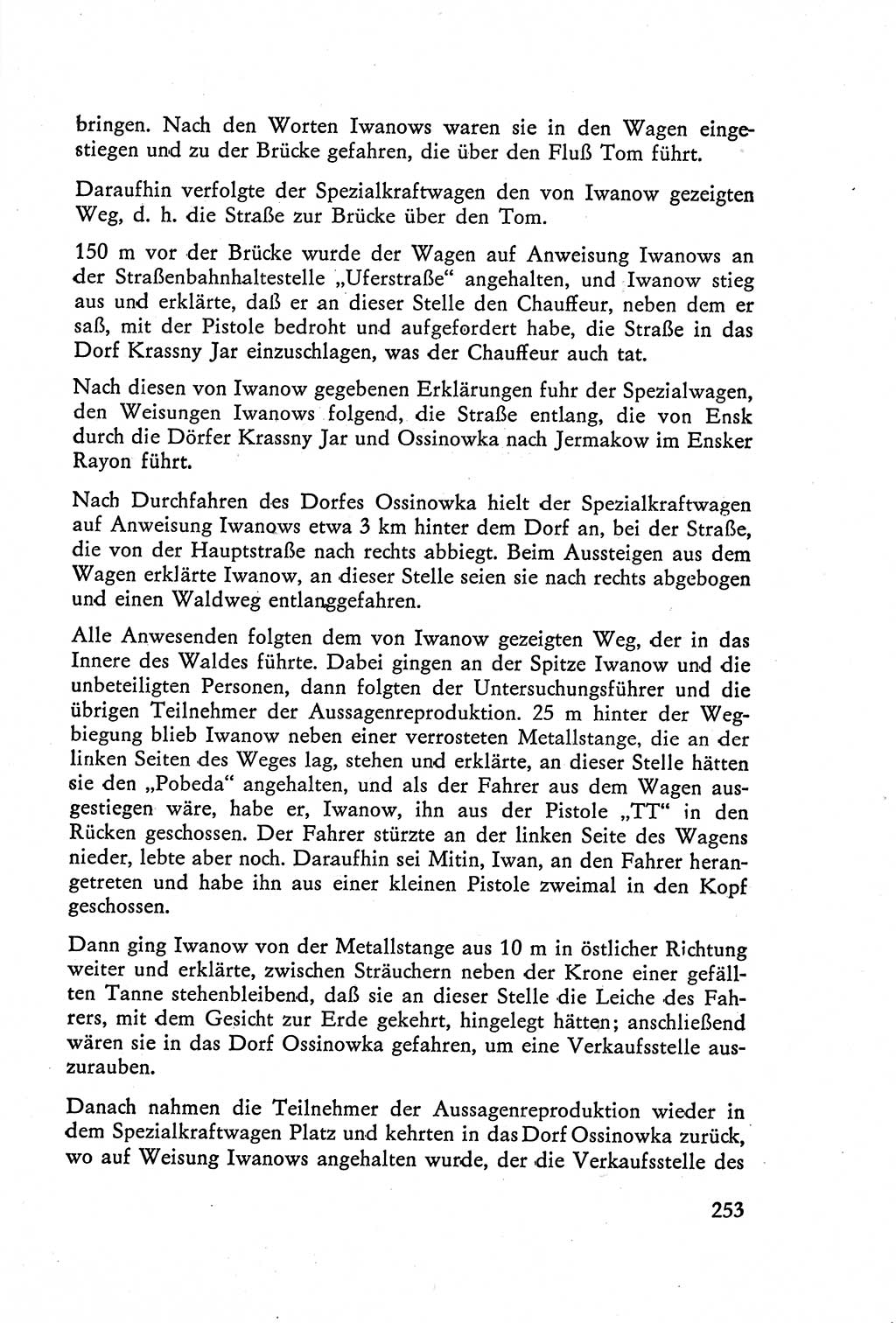 Die Vernehmung [Deutsche Demokratische Republik (DDR)] 1960, Seite 253 (Vern. DDR 1960, S. 253)