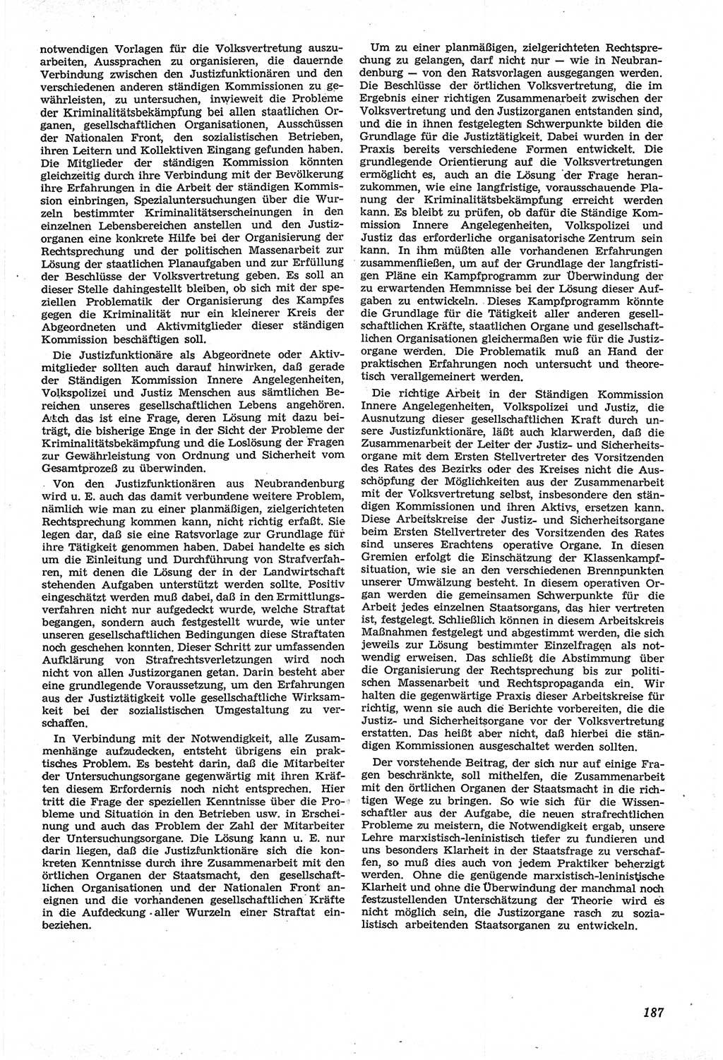 Neue Justiz (NJ), Zeitschrift für Recht und Rechtswissenschaft [Deutsche Demokratische Republik (DDR)], 14. Jahrgang 1960, Seite 187 (NJ DDR 1960, S. 187)