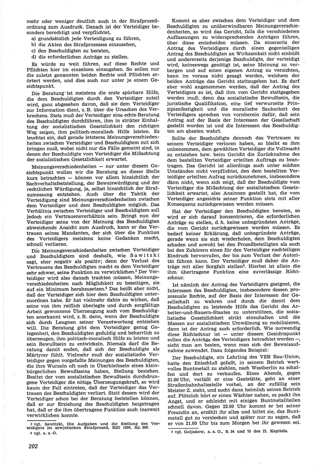 Neue Justiz (NJ), Zeitschrift für Recht und Rechtswissenschaft [Deutsche Demokratische Republik (DDR)], 14. Jahrgang 1960, Seite 202 (NJ DDR 1960, S. 202)
