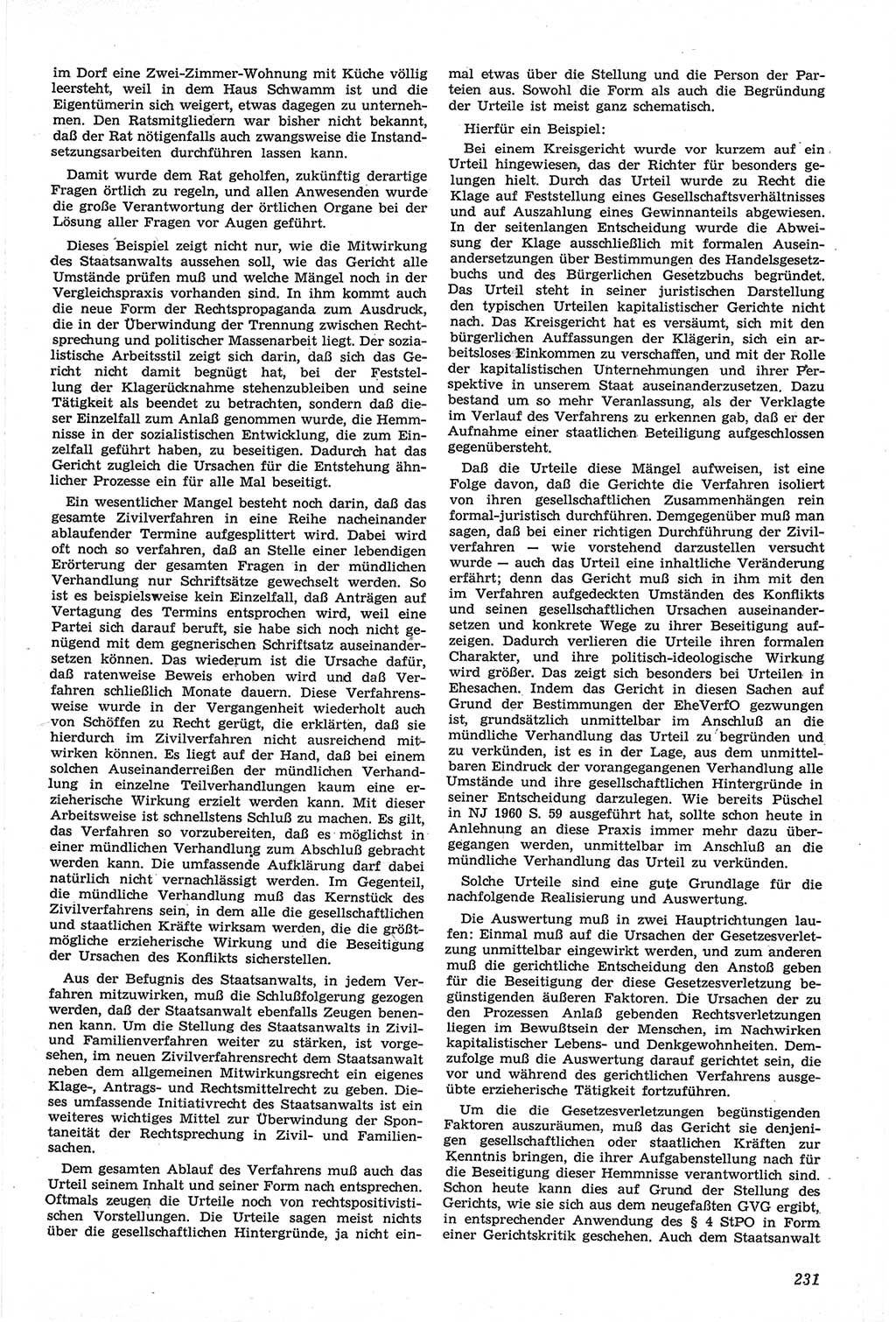 Neue Justiz (NJ), Zeitschrift für Recht und Rechtswissenschaft [Deutsche Demokratische Republik (DDR)], 14. Jahrgang 1960, Seite 231 (NJ DDR 1960, S. 231)