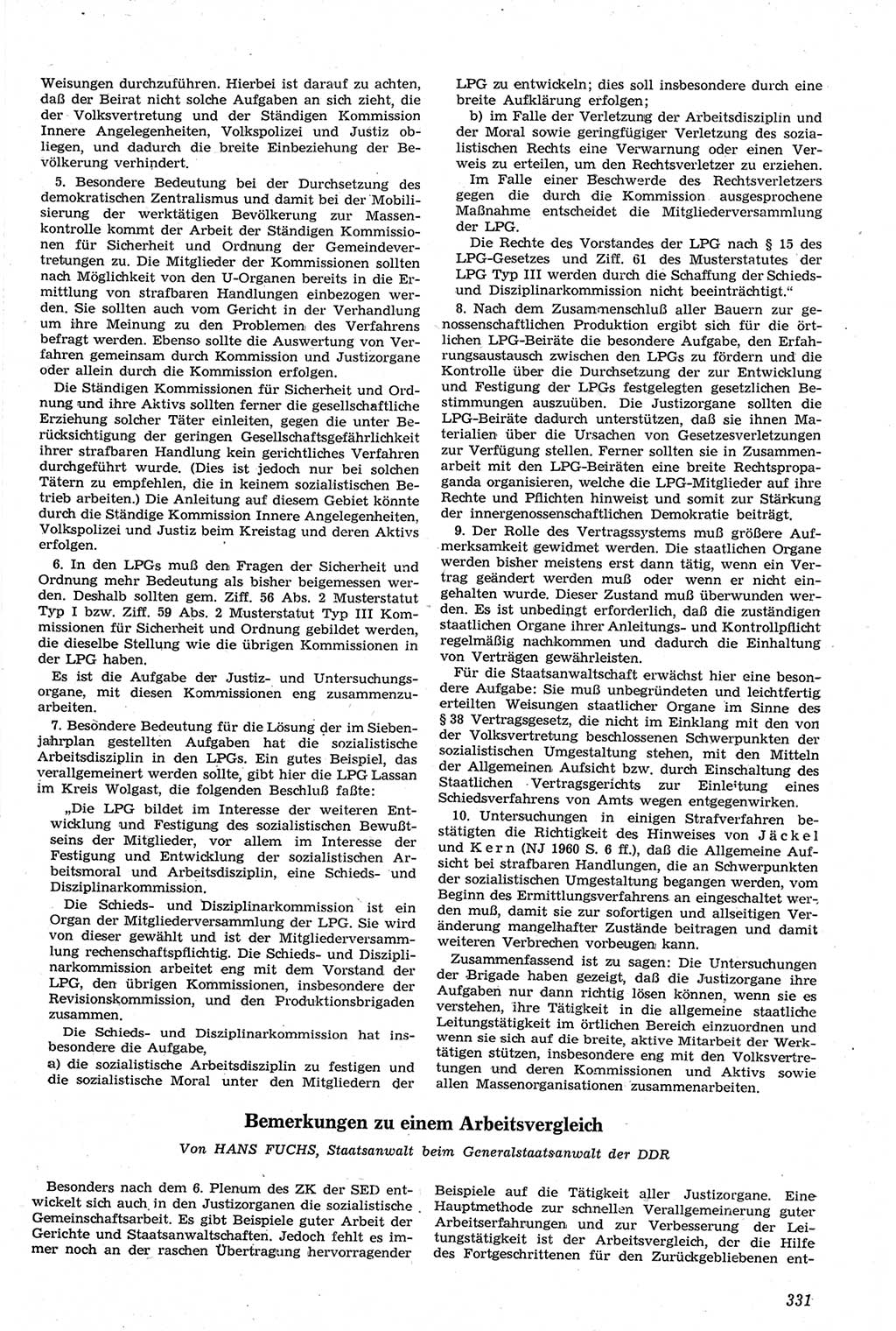 Neue Justiz (NJ), Zeitschrift für Recht und Rechtswissenschaft [Deutsche Demokratische Republik (DDR)], 14. Jahrgang 1960, Seite 331 (NJ DDR 1960, S. 331)