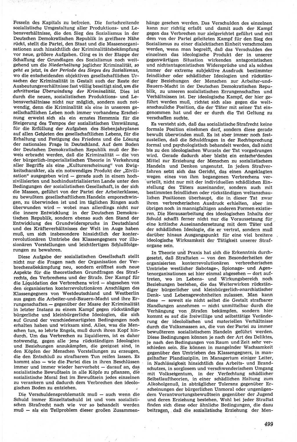 Neue Justiz (NJ), Zeitschrift für Recht und Rechtswissenschaft [Deutsche Demokratische Republik (DDR)], 14. Jahrgang 1960, Seite 499 (NJ DDR 1960, S. 499)