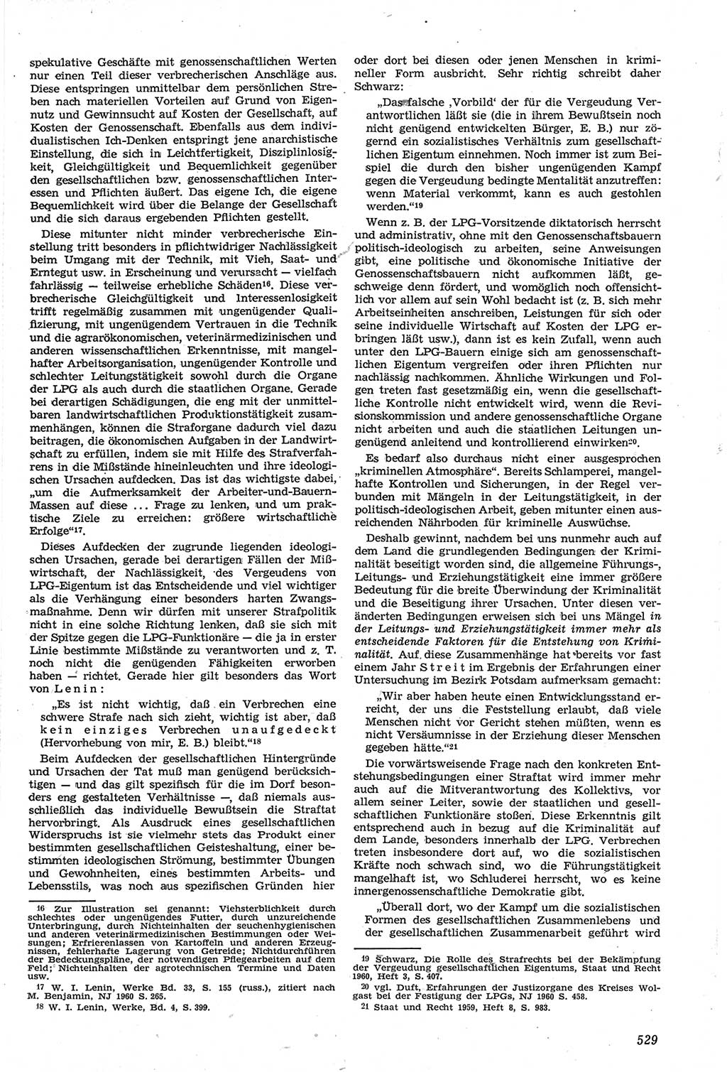 Neue Justiz (NJ), Zeitschrift für Recht und Rechtswissenschaft [Deutsche Demokratische Republik (DDR)], 14. Jahrgang 1960, Seite 529 (NJ DDR 1960, S. 529)