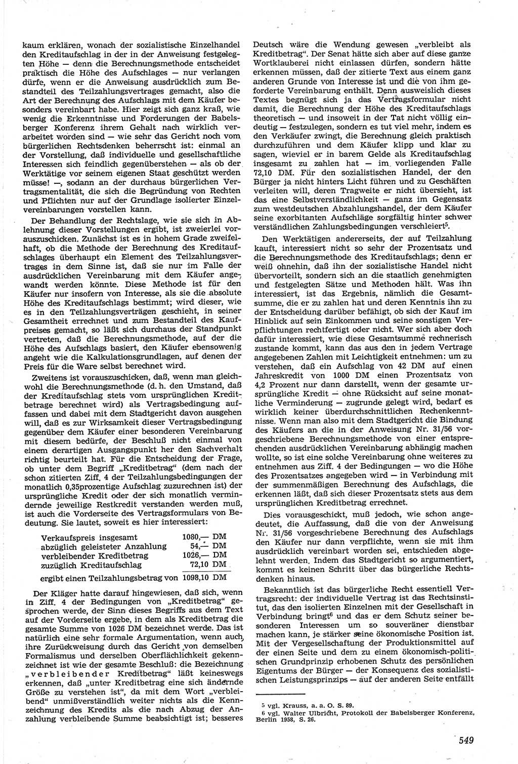 Neue Justiz (NJ), Zeitschrift für Recht und Rechtswissenschaft [Deutsche Demokratische Republik (DDR)], 14. Jahrgang 1960, Seite 549 (NJ DDR 1960, S. 549)