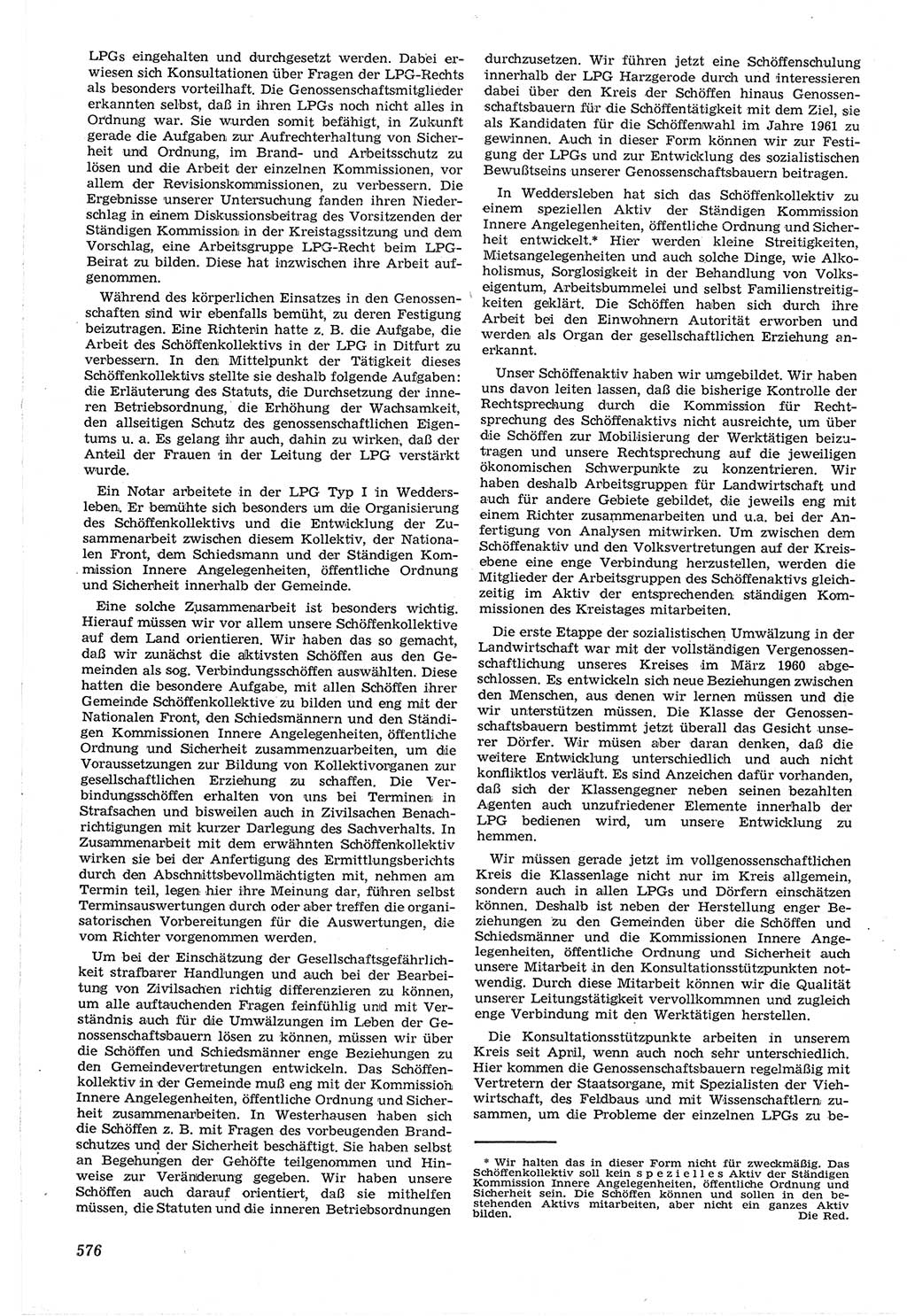 Neue Justiz (NJ), Zeitschrift für Recht und Rechtswissenschaft [Deutsche Demokratische Republik (DDR)], 14. Jahrgang 1960, Seite 576 (NJ DDR 1960, S. 576)