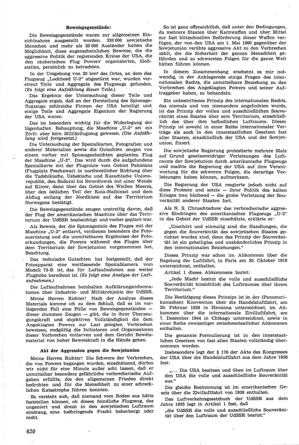Neue Justiz (NJ), Zeitschrift für Recht und Rechtswissenschaft [Deutsche Demokratische Republik (DDR)], 14. Jahrgang 1960, Seite 620 (NJ DDR 1960, S. 620)