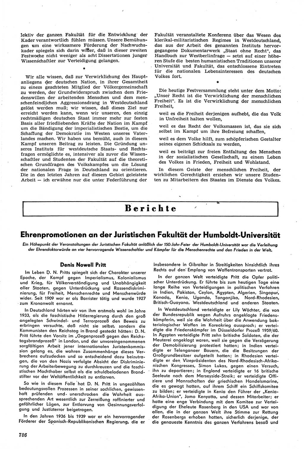 Neue Justiz (NJ), Zeitschrift für Recht und Rechtswissenschaft [Deutsche Demokratische Republik (DDR)], 14. Jahrgang 1960, Seite 786 (NJ DDR 1960, S. 786)