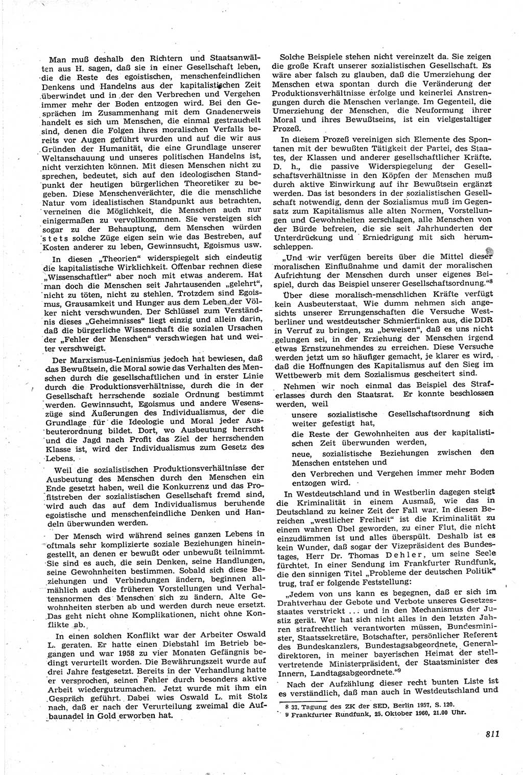 Neue Justiz (NJ), Zeitschrift für Recht und Rechtswissenschaft [Deutsche Demokratische Republik (DDR)], 14. Jahrgang 1960, Seite 811 (NJ DDR 1960, S. 811)