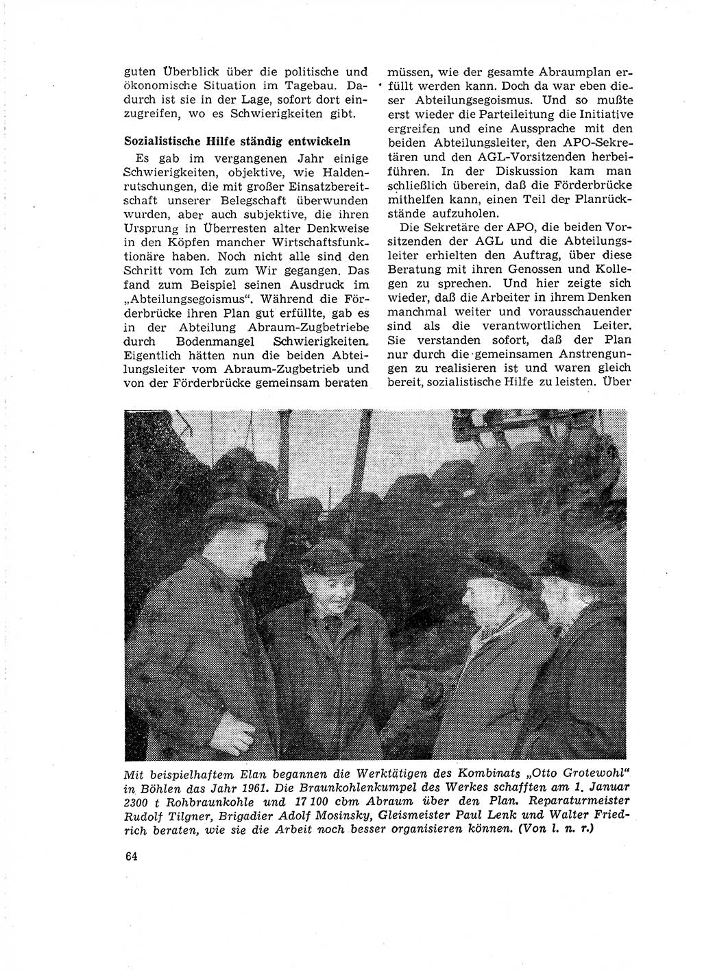 Neuer Weg (NW), Organ des Zentralkomitees (ZK) der SED (Sozialistische Einheitspartei Deutschlands) für Fragen des Parteilebens, 16. Jahrgang [Deutsche Demokratische Republik (DDR)] 1961, Seite 64 (NW ZK SED DDR 1961, S. 64)