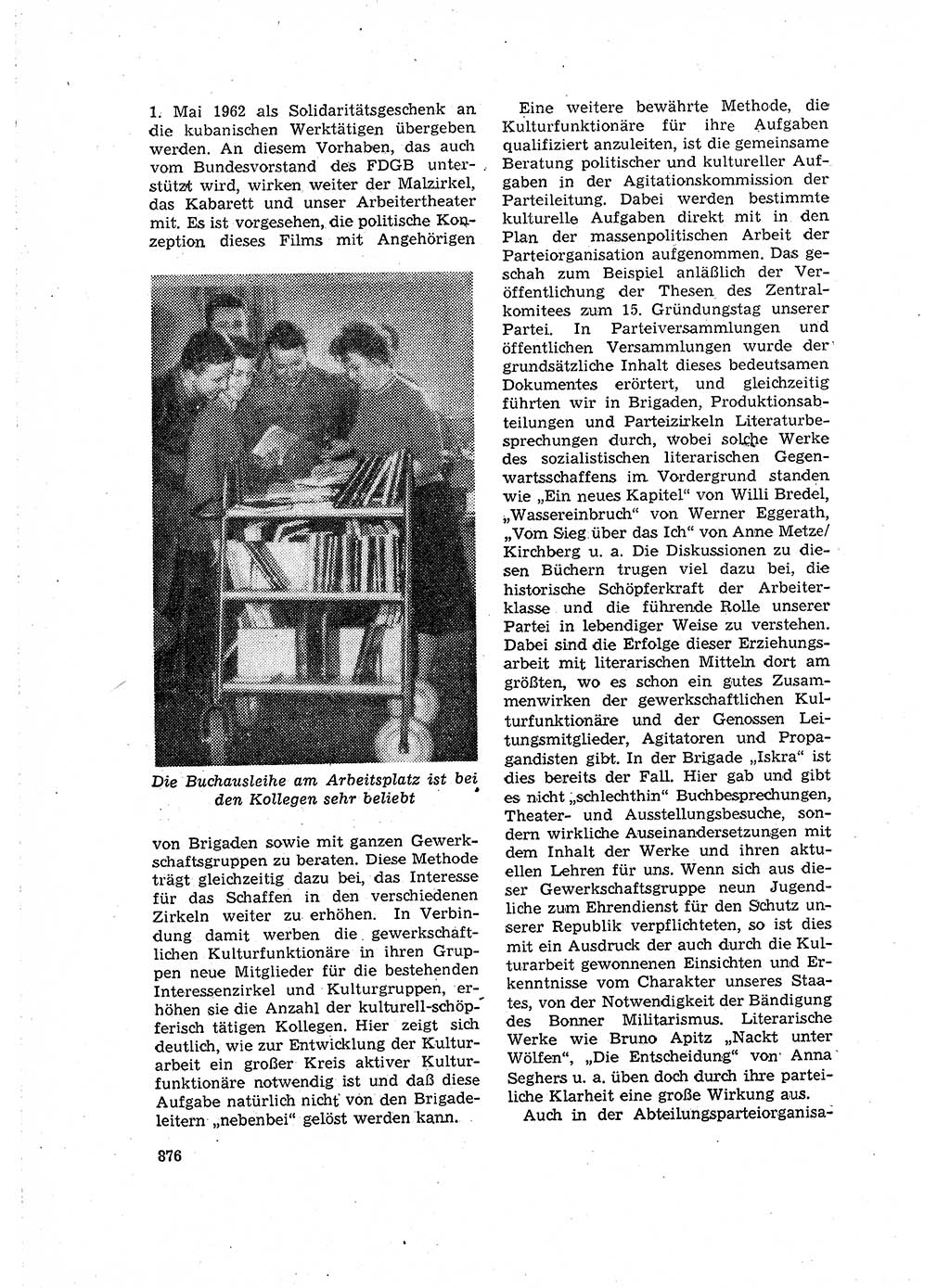 Neuer Weg (NW), Organ des Zentralkomitees (ZK) der SED (Sozialistische Einheitspartei Deutschlands) für Fragen des Parteilebens, 16. Jahrgang [Deutsche Demokratische Republik (DDR)] 1961, Seite 876 (NW ZK SED DDR 1961, S. 876)