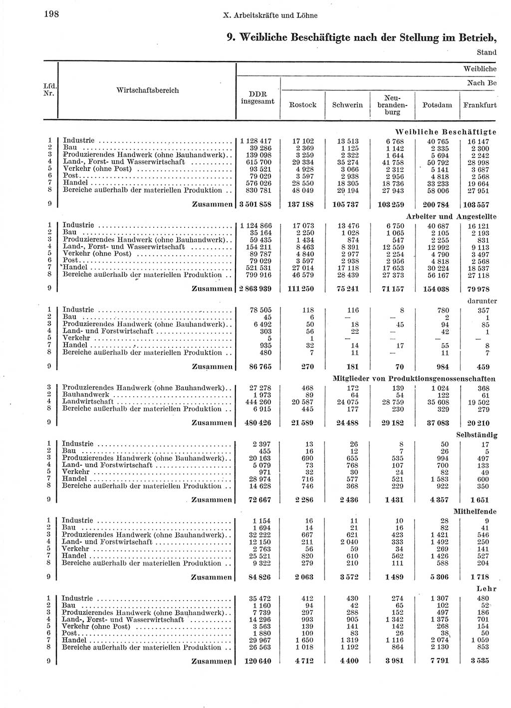 Statistisches Jahrbuch der Deutschen Demokratischen Republik (DDR) 1960-1961, Seite 198 (Stat. Jb. DDR 1960-1961, S. 198)