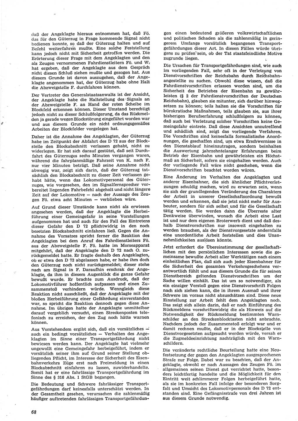 Neue Justiz (NJ), Zeitschrift für Recht und Rechtswissenschaft [Deutsche Demokratische Republik (DDR)], 15. Jahrgang 1961, Seite 68 (NJ DDR 1961, S. 68)