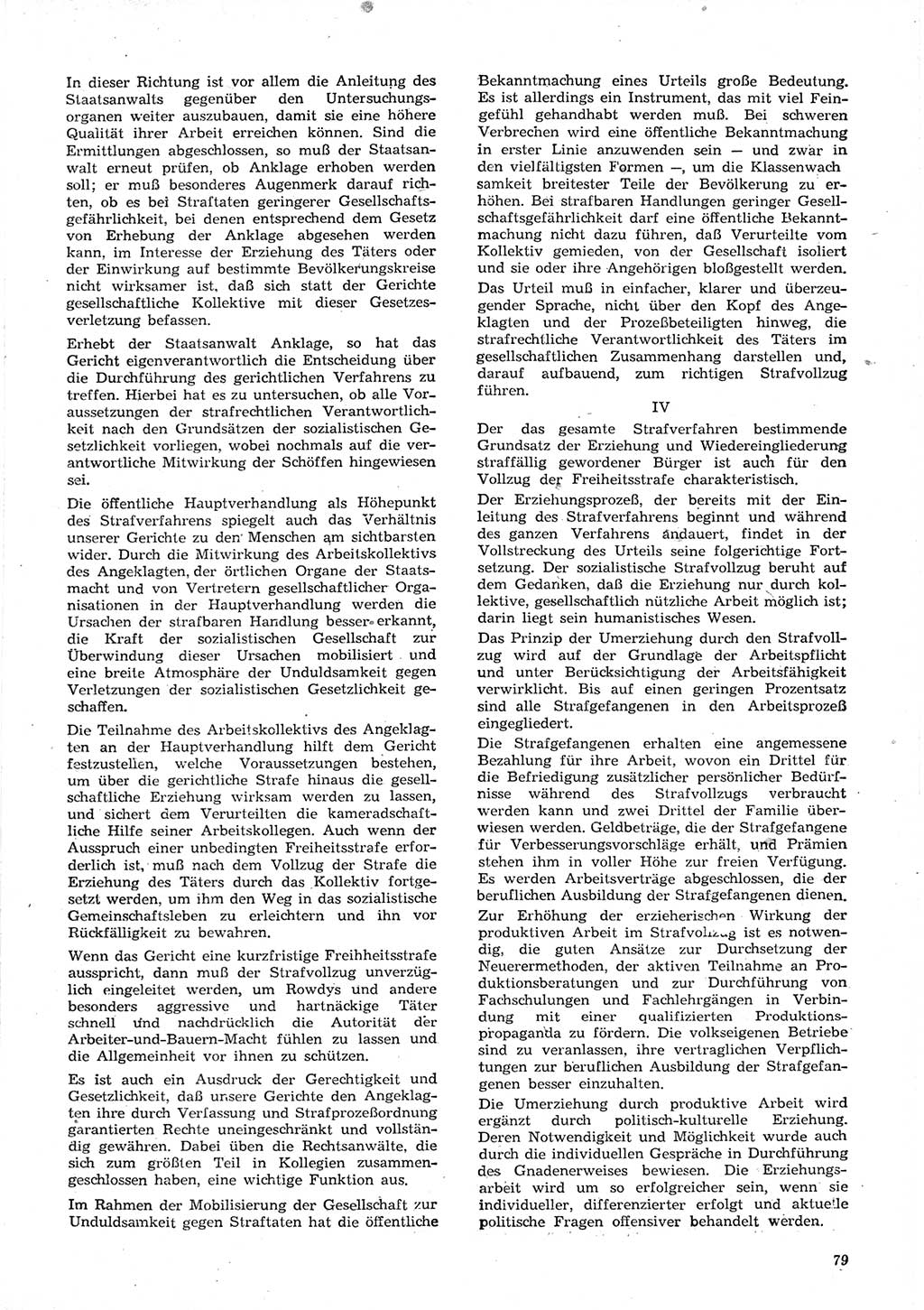 Neue Justiz (NJ), Zeitschrift für Recht und Rechtswissenschaft [Deutsche Demokratische Republik (DDR)], 15. Jahrgang 1961, Seite 79 (NJ DDR 1961, S. 79)