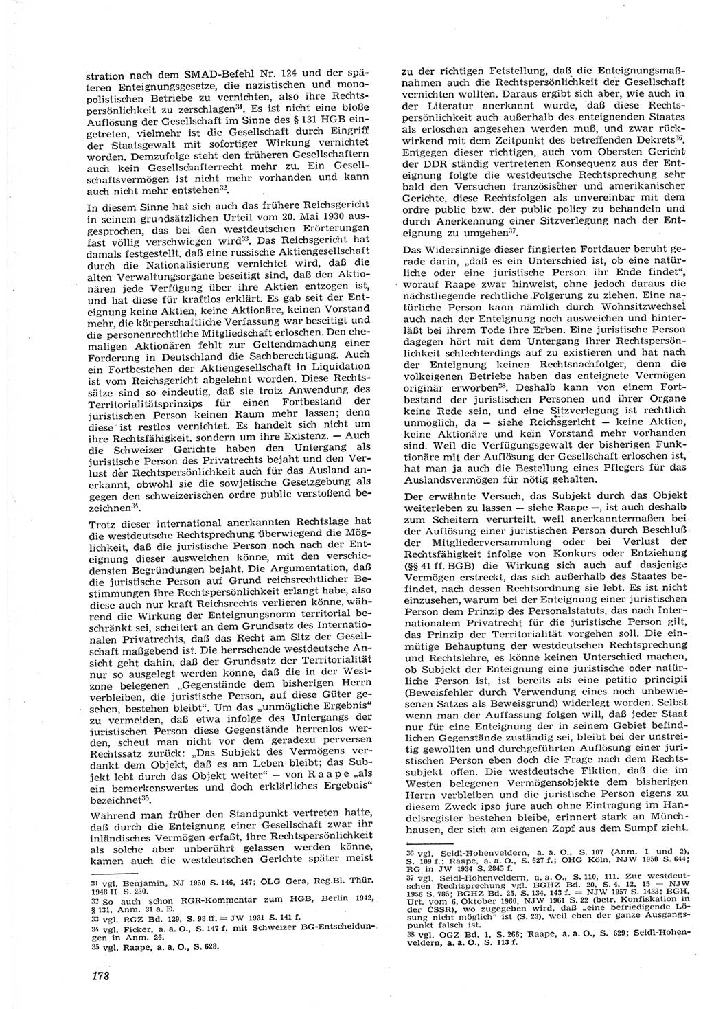 Neue Justiz (NJ), Zeitschrift für Recht und Rechtswissenschaft [Deutsche Demokratische Republik (DDR)], 15. Jahrgang 1961, Seite 178 (NJ DDR 1961, S. 178)