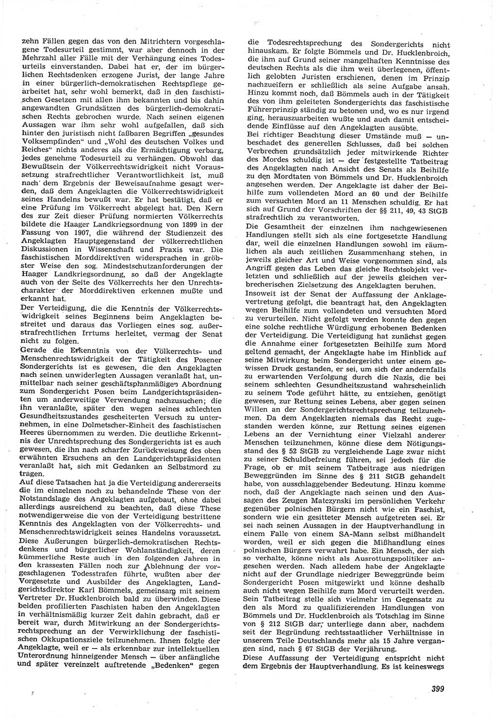 Neue Justiz (NJ), Zeitschrift für Recht und Rechtswissenschaft [Deutsche Demokratische Republik (DDR)], 15. Jahrgang 1961, Seite 399 (NJ DDR 1961, S. 399)