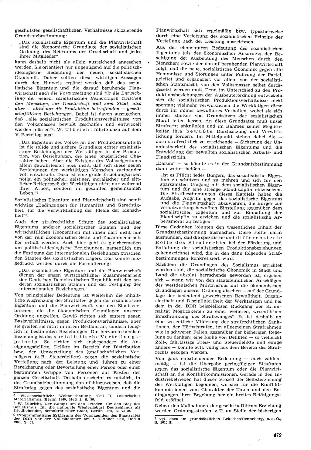 Neue Justiz (NJ), Zeitschrift für Recht und Rechtswissenschaft [Deutsche Demokratische Republik (DDR)], 15. Jahrgang 1961, Seite 479 (NJ DDR 1961, S. 479)