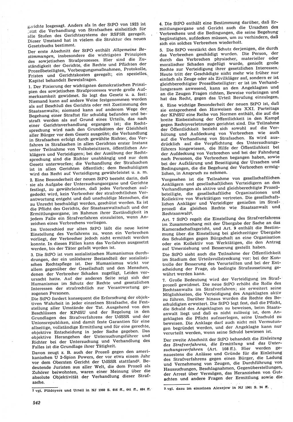 Neue Justiz (NJ), Zeitschrift für Recht und Rechtswissenschaft [Deutsche Demokratische Republik (DDR)], 15. Jahrgang 1961, Seite 542 (NJ DDR 1961, S. 542)