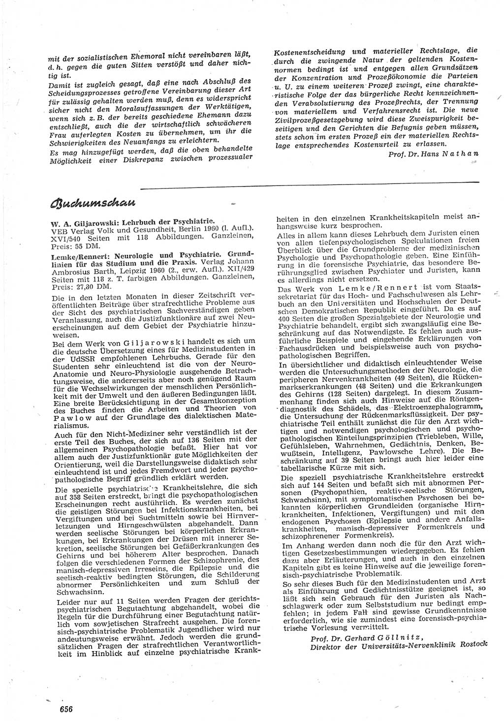 Neue Justiz (NJ), Zeitschrift für Recht und Rechtswissenschaft [Deutsche Demokratische Republik (DDR)], 15. Jahrgang 1961, Seite 656 (NJ DDR 1961, S. 656)