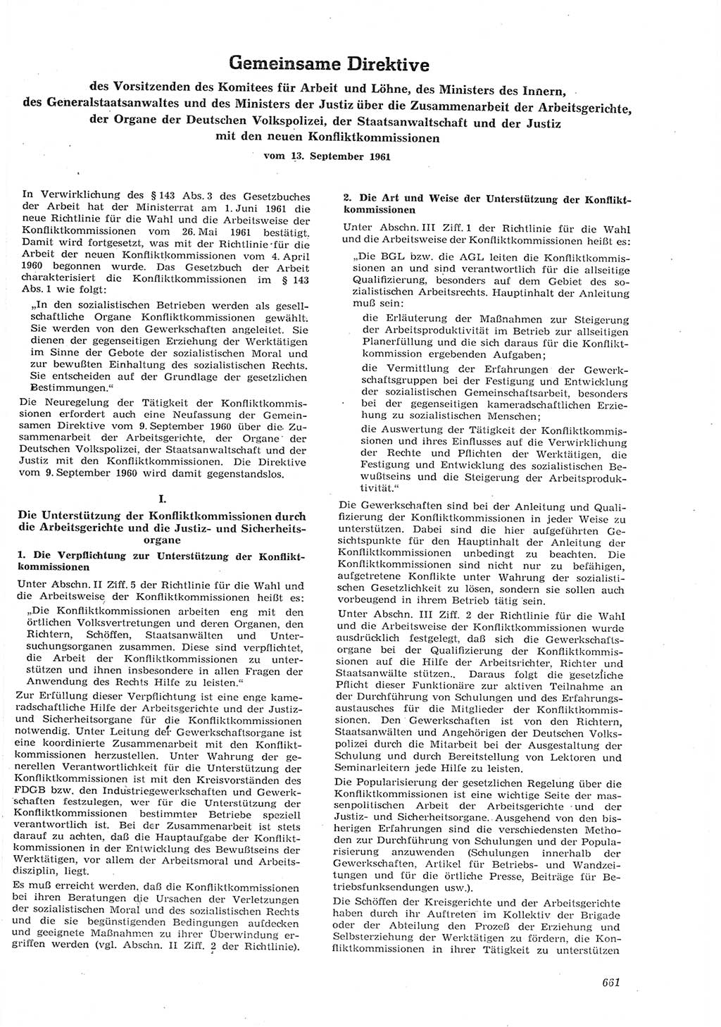 Neue Justiz (NJ), Zeitschrift für Recht und Rechtswissenschaft [Deutsche Demokratische Republik (DDR)], 15. Jahrgang 1961, Seite 661 (NJ DDR 1961, S. 661)