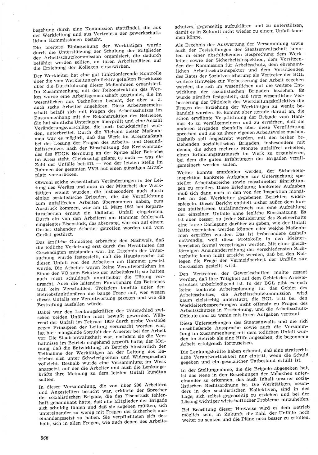 Neue Justiz (NJ), Zeitschrift für Recht und Rechtswissenschaft [Deutsche Demokratische Republik (DDR)], 15. Jahrgang 1961, Seite 666 (NJ DDR 1961, S. 666)