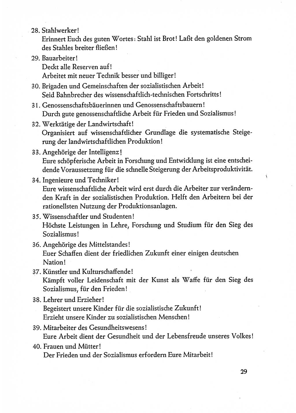 Dokumente der Sozialistischen Einheitspartei Deutschlands (SED) [Deutsche Demokratische Republik (DDR)] 1962-1963, Seite 29 (Dok. SED DDR 1962-1963, S. 29)