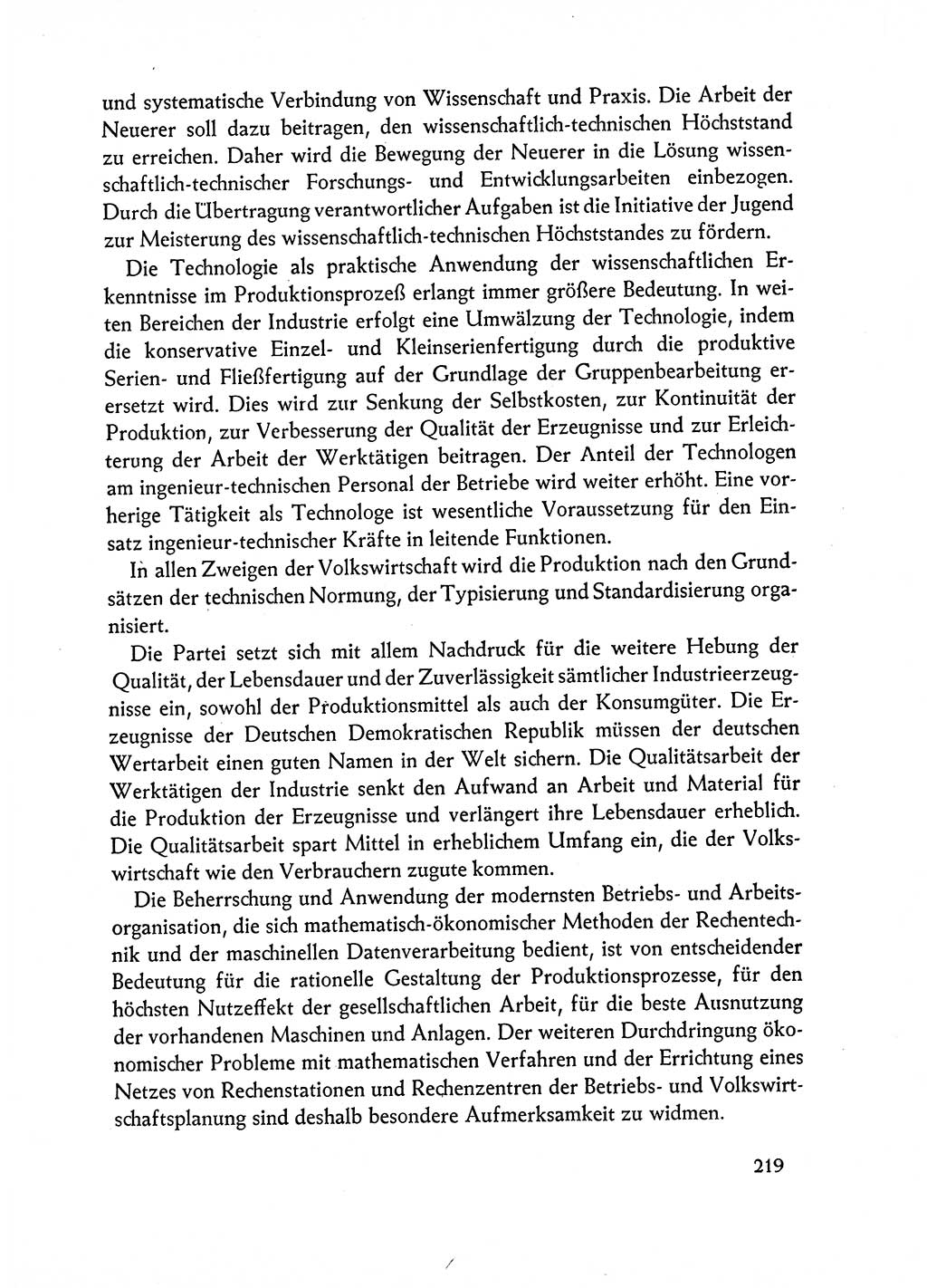 Dokumente der Sozialistischen Einheitspartei Deutschlands (SED) [Deutsche Demokratische Republik (DDR)] 1962-1963, Seite 219 (Dok. SED DDR 1962-1963, S. 219)