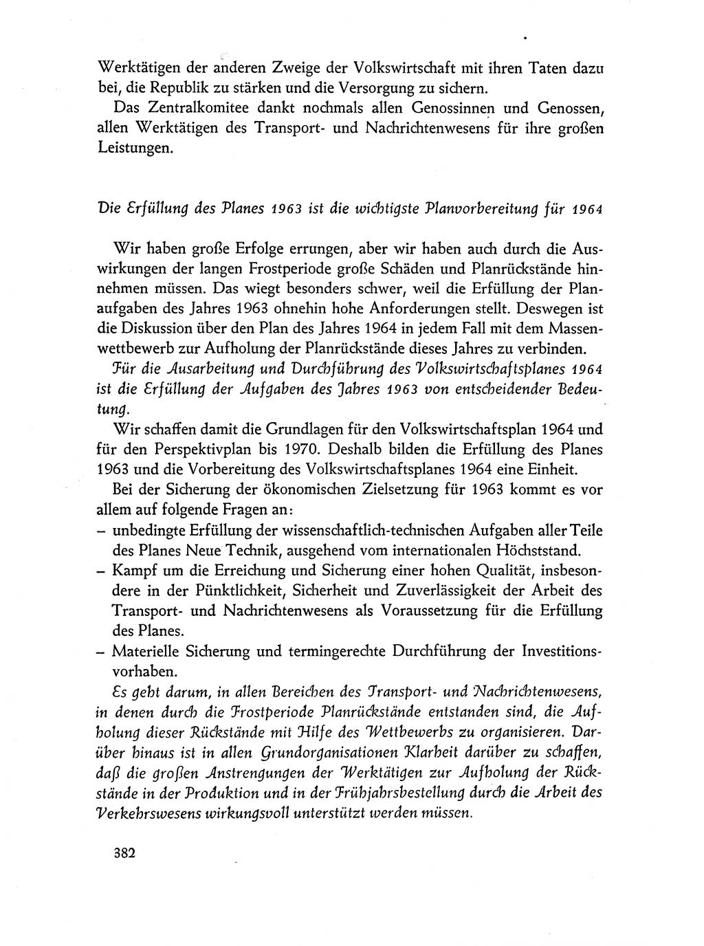 Dokumente der Sozialistischen Einheitspartei Deutschlands (SED) [Deutsche Demokratische Republik (DDR)] 1962-1963, Seite 382 (Dok. SED DDR 1962-1963, S. 382)