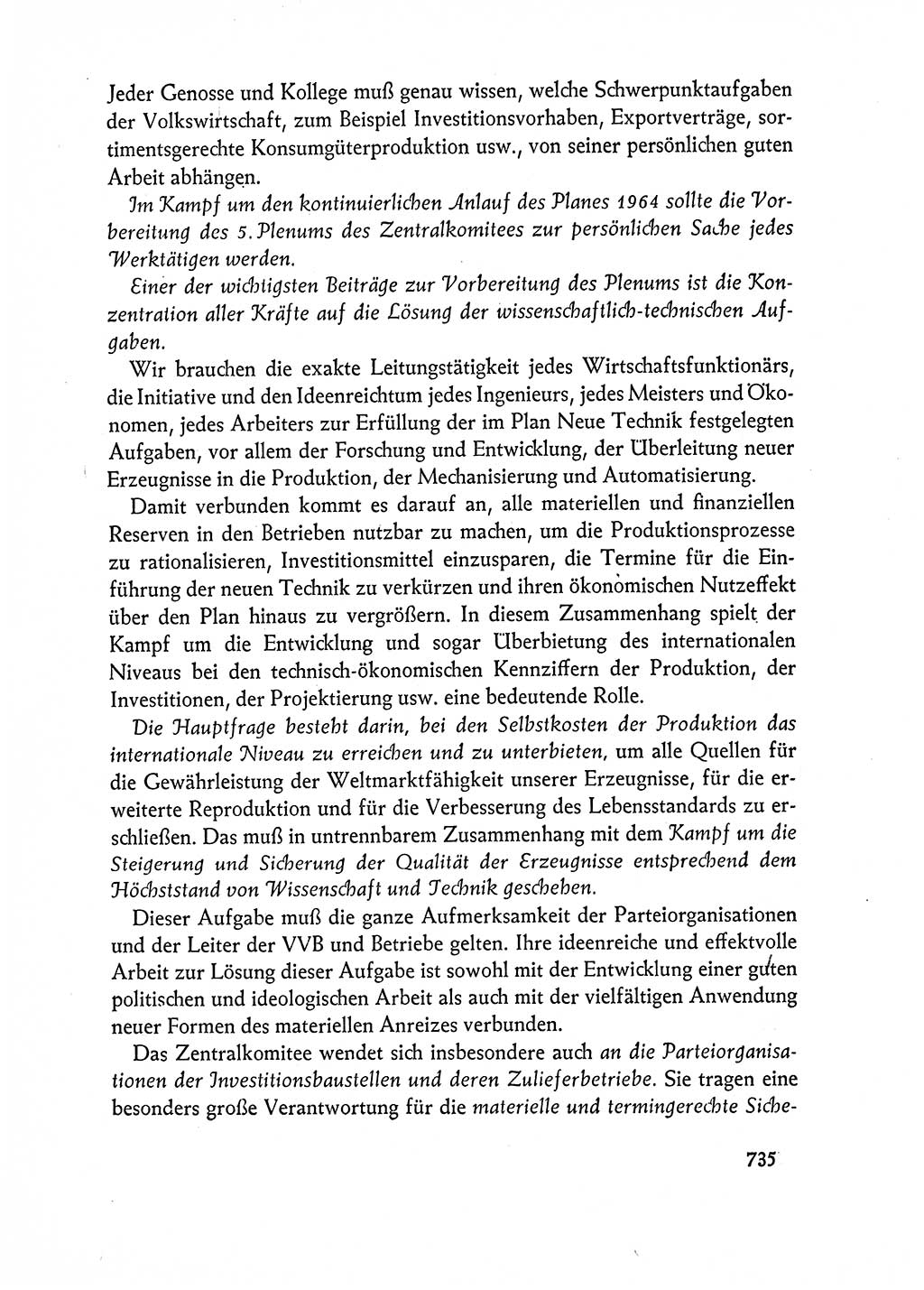 Dokumente der Sozialistischen Einheitspartei Deutschlands (SED) [Deutsche Demokratische Republik (DDR)] 1962-1963, Seite 735 (Dok. SED DDR 1962-1963, S. 735)