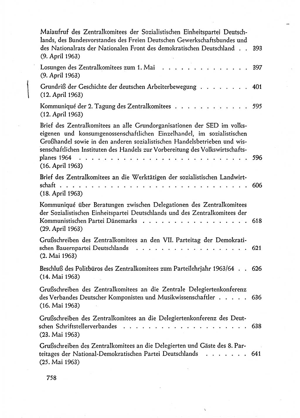 Dokumente der Sozialistischen Einheitspartei Deutschlands (SED) [Deutsche Demokratische Republik (DDR)] 1962-1963, Seite 758 (Dok. SED DDR 1962-1963, S. 758)