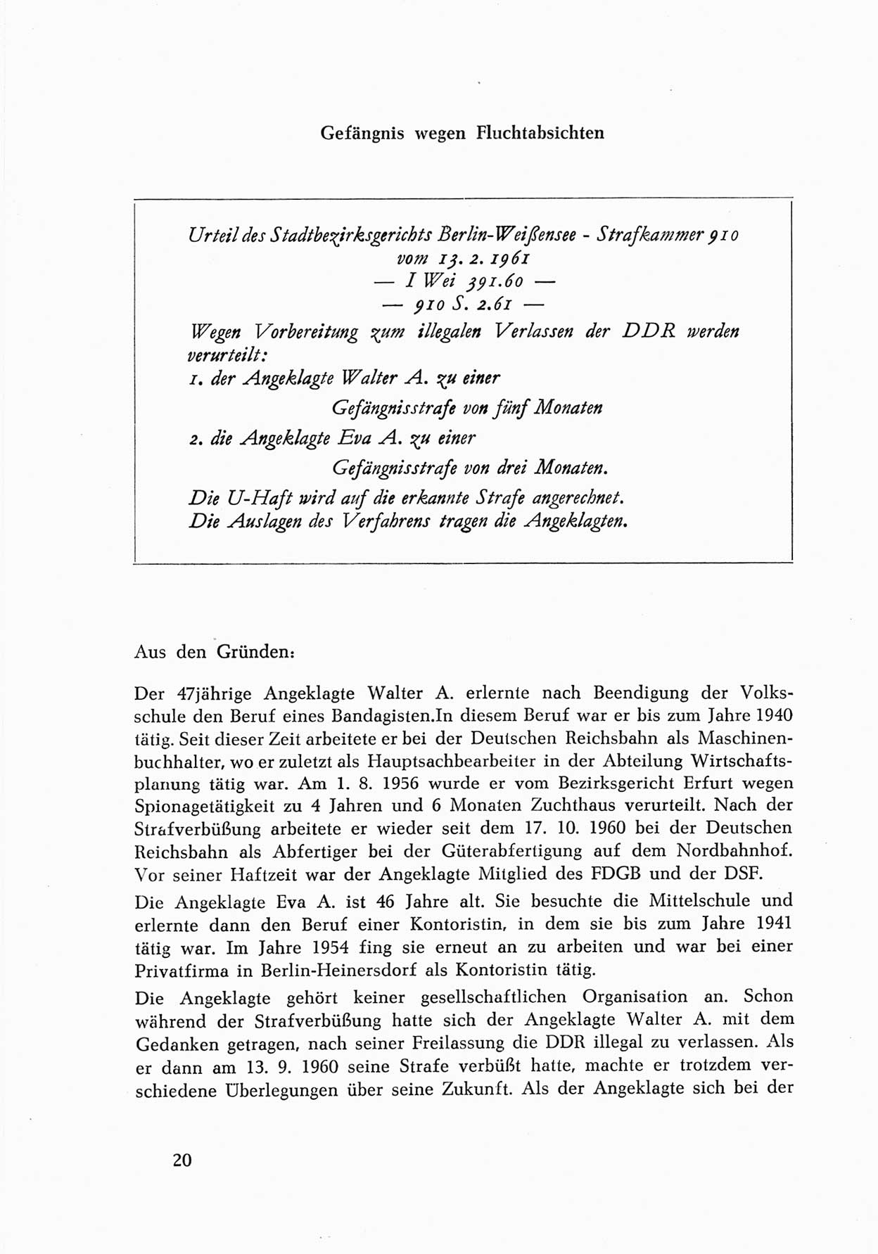 Dokumente des Unrechts, das SED-Regime [Deutsche Demokratische Republik (DDR)] in der Praxis, fünfte Folge, herausgegeben vom Bundesministerium für gesamtdeutsche Fragen (BMG) [Bundesrepublik Deutschland (BRD)], Bonn und Berlin 1962, Seite 20 (Dok. UnR. SED-Reg. DDR BMG BRD 1962, S. 20)