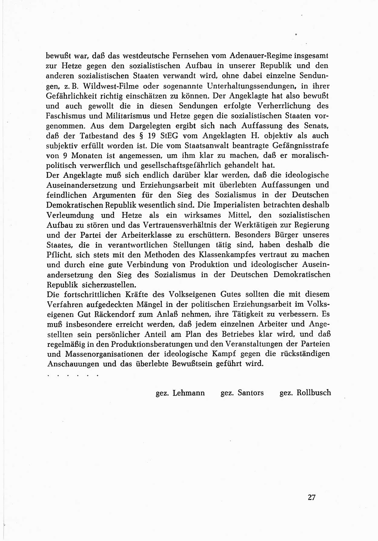 Dokumente des Unrechts, das SED-Regime [Deutsche Demokratische Republik (DDR)] in der Praxis, fünfte Folge, herausgegeben vom Bundesministerium für gesamtdeutsche Fragen (BMG) [Bundesrepublik Deutschland (BRD)], Bonn und Berlin 1962, Seite 27 (Dok. UnR. SED-Reg. DDR BMG BRD 1962, S. 27)