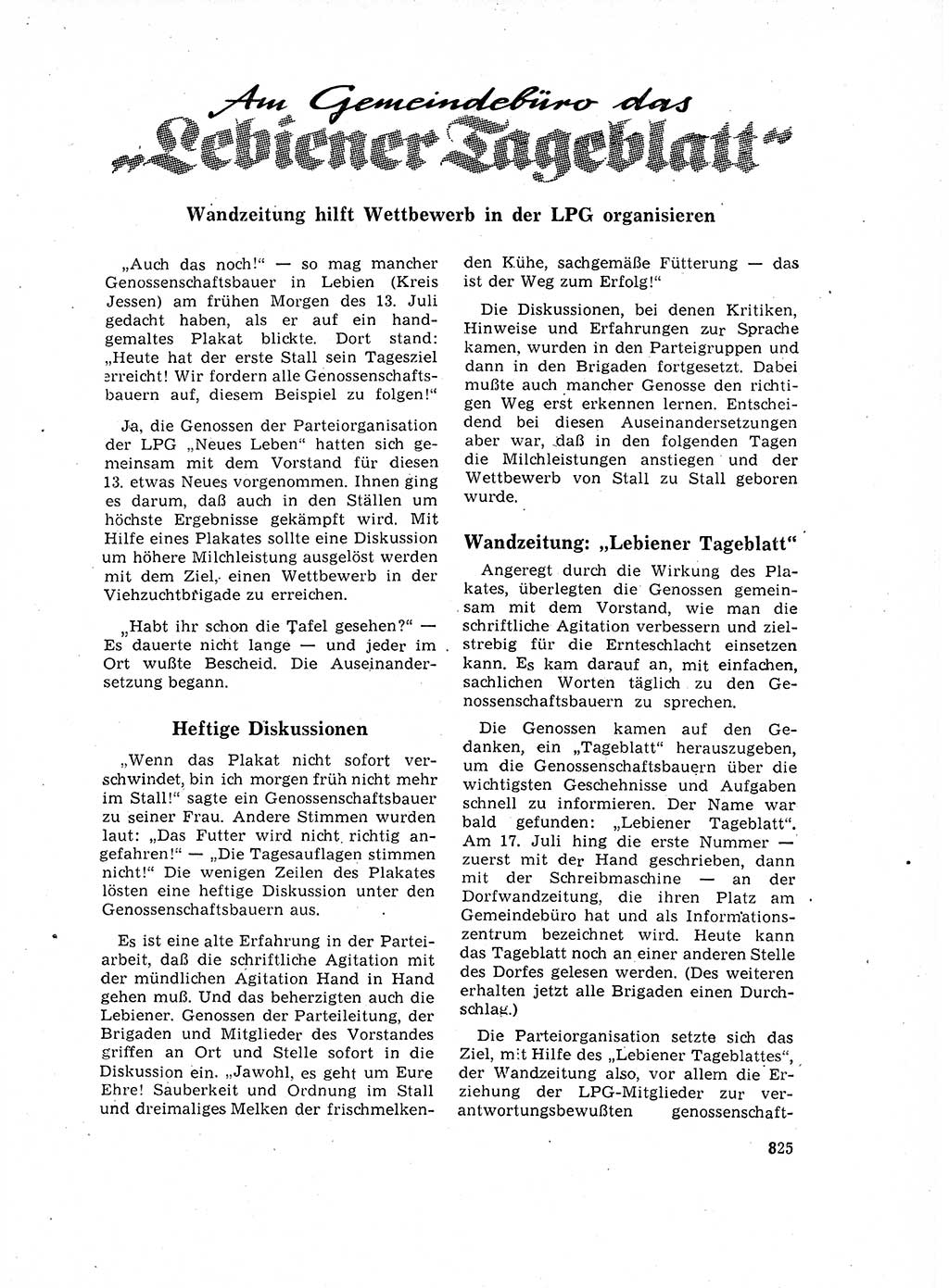 Neuer Weg (NW), Organ des Zentralkomitees (ZK) der SED (Sozialistische Einheitspartei Deutschlands) für Fragen des Parteilebens, 17. Jahrgang [Deutsche Demokratische Republik (DDR)] 1962, Seite 825 (NW ZK SED DDR 1962, S. 825)