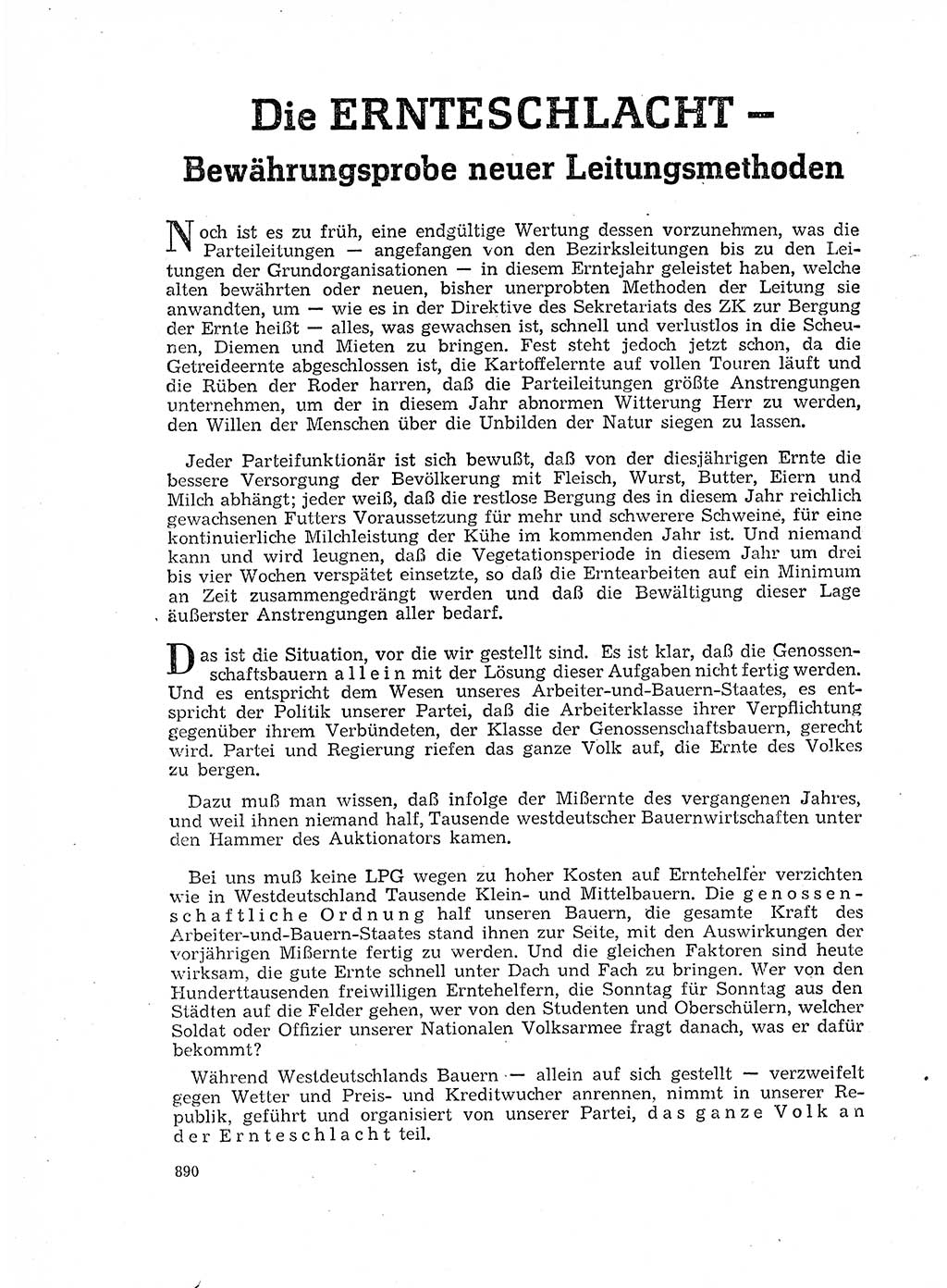 Neuer Weg (NW), Organ des Zentralkomitees (ZK) der SED (Sozialistische Einheitspartei Deutschlands) für Fragen des Parteilebens, 17. Jahrgang [Deutsche Demokratische Republik (DDR)] 1962, Seite 890 (NW ZK SED DDR 1962, S. 890)