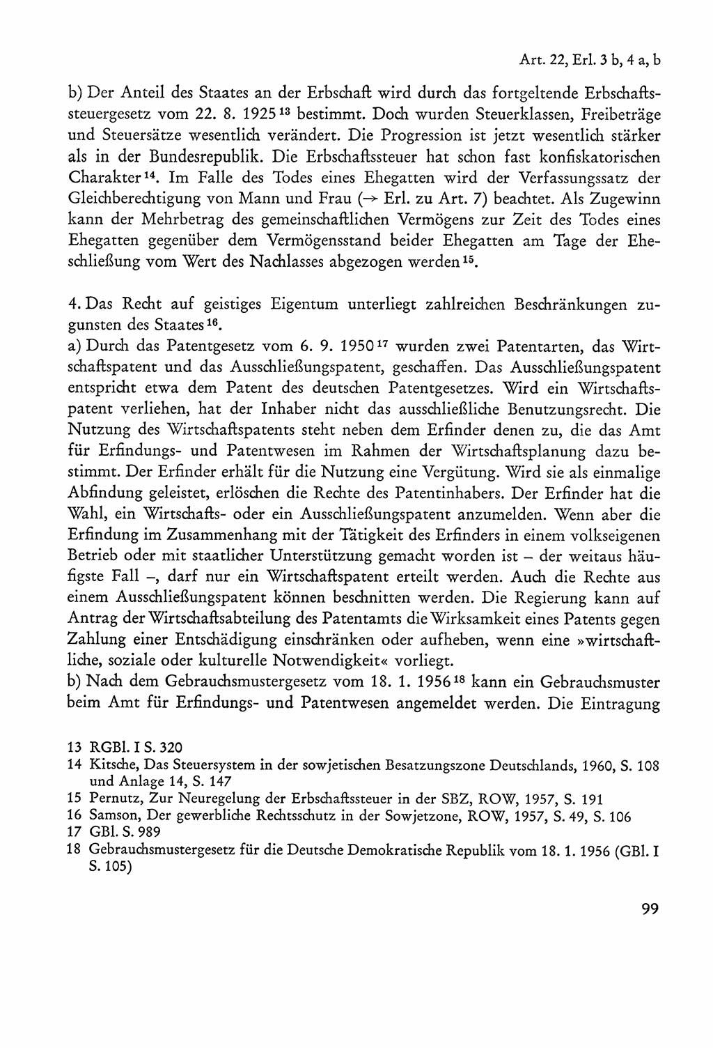 Verfassung der Sowjetischen Besatzungszone (SBZ) Deutschlands [Deutsche Demokratische Republik (DDR)], Text und Kommentar [Bundesrepublik Deutschland (BRD)] 1962, Seite 99 (Verf. SBZ Dtl. DDR Komm. BRD 1962, S. 99)