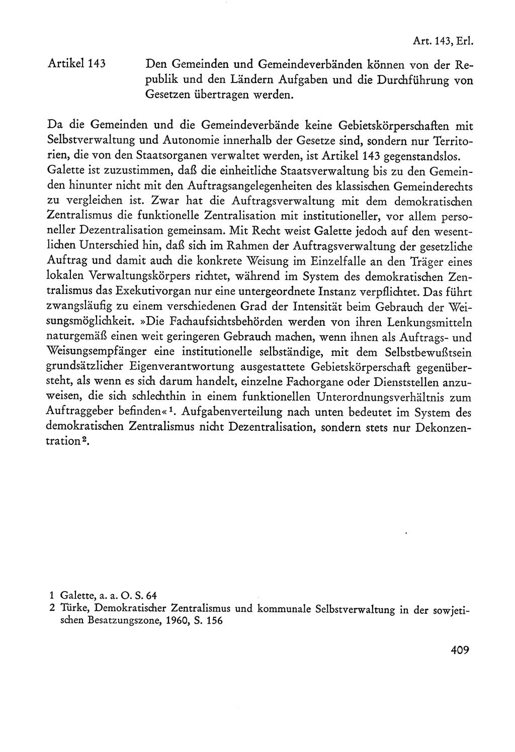 Verfassung der Sowjetischen Besatzungszone (SBZ) Deutschlands [Deutsche Demokratische Republik (DDR)], Text und Kommentar [Bundesrepublik Deutschland (BRD)] 1962, Seite 409 (Verf. SBZ Dtl. DDR Komm. BRD 1962, S. 409)