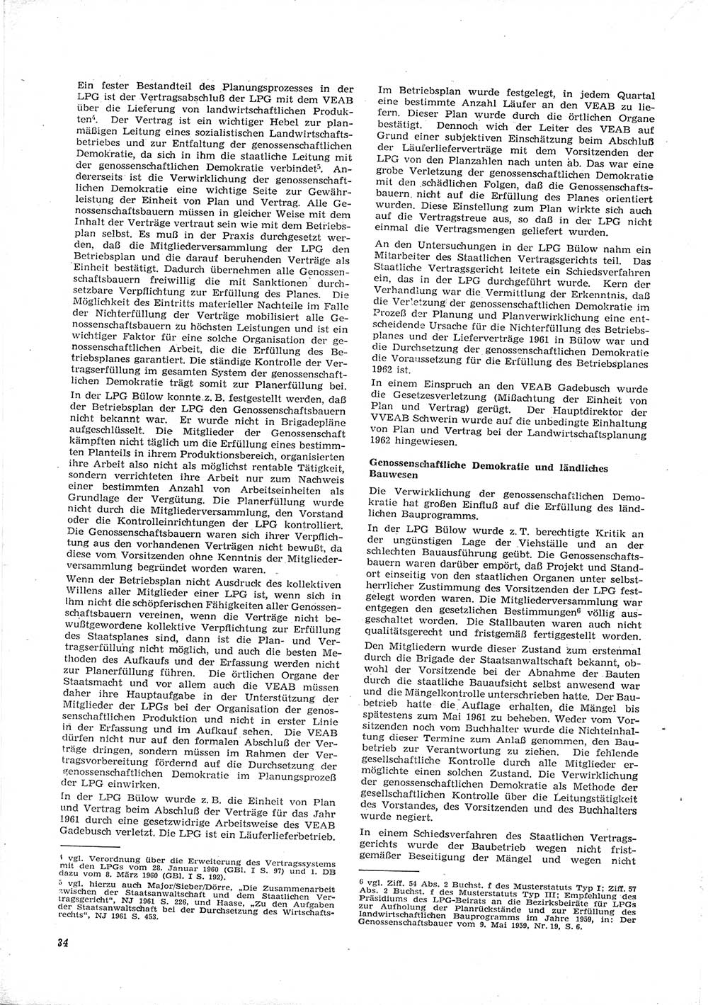 Neue Justiz (NJ), Zeitschrift für Recht und Rechtswissenschaft [Deutsche Demokratische Republik (DDR)], 16. Jahrgang 1962, Seite 34 (NJ DDR 1962, S. 34)