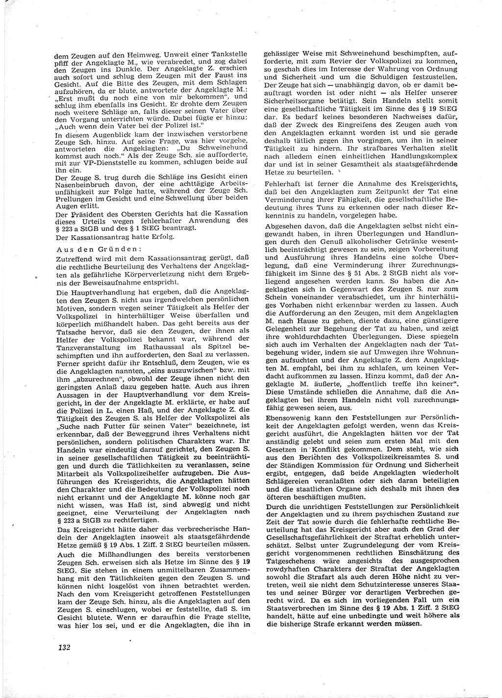 Neue Justiz (NJ), Zeitschrift für Recht und Rechtswissenschaft [Deutsche Demokratische Republik (DDR)], 16. Jahrgang 1962, Seite 132 (NJ DDR 1962, S. 132)