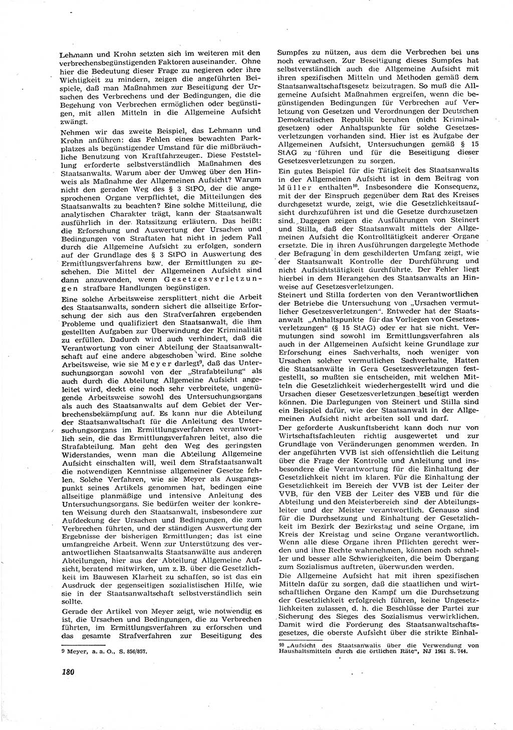Neue Justiz (NJ), Zeitschrift für Recht und Rechtswissenschaft [Deutsche Demokratische Republik (DDR)], 16. Jahrgang 1962, Seite 180 (NJ DDR 1962, S. 180)
