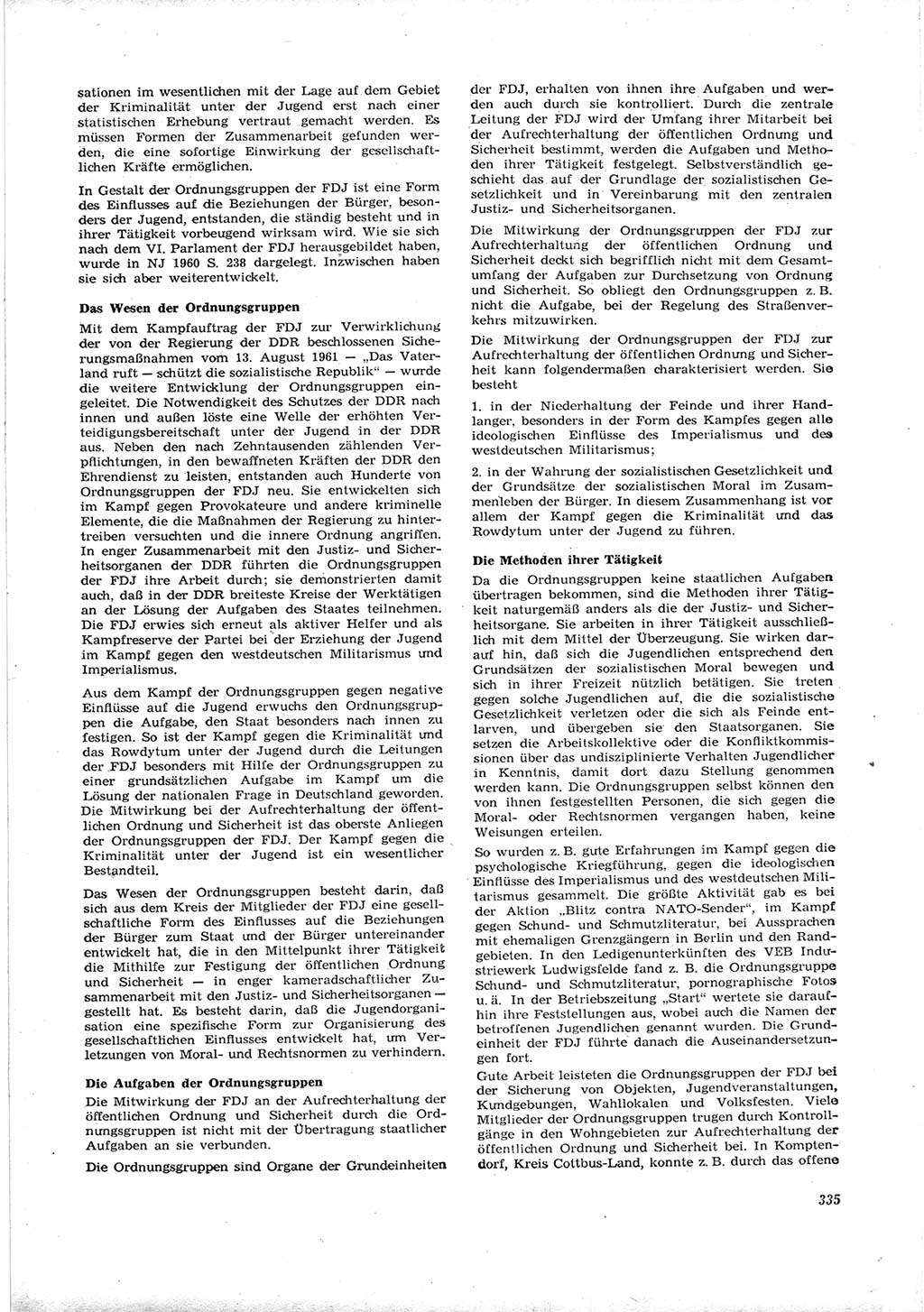 Neue Justiz (NJ), Zeitschrift für Recht und Rechtswissenschaft [Deutsche Demokratische Republik (DDR)], 16. Jahrgang 1962, Seite 335 (NJ DDR 1962, S. 335)