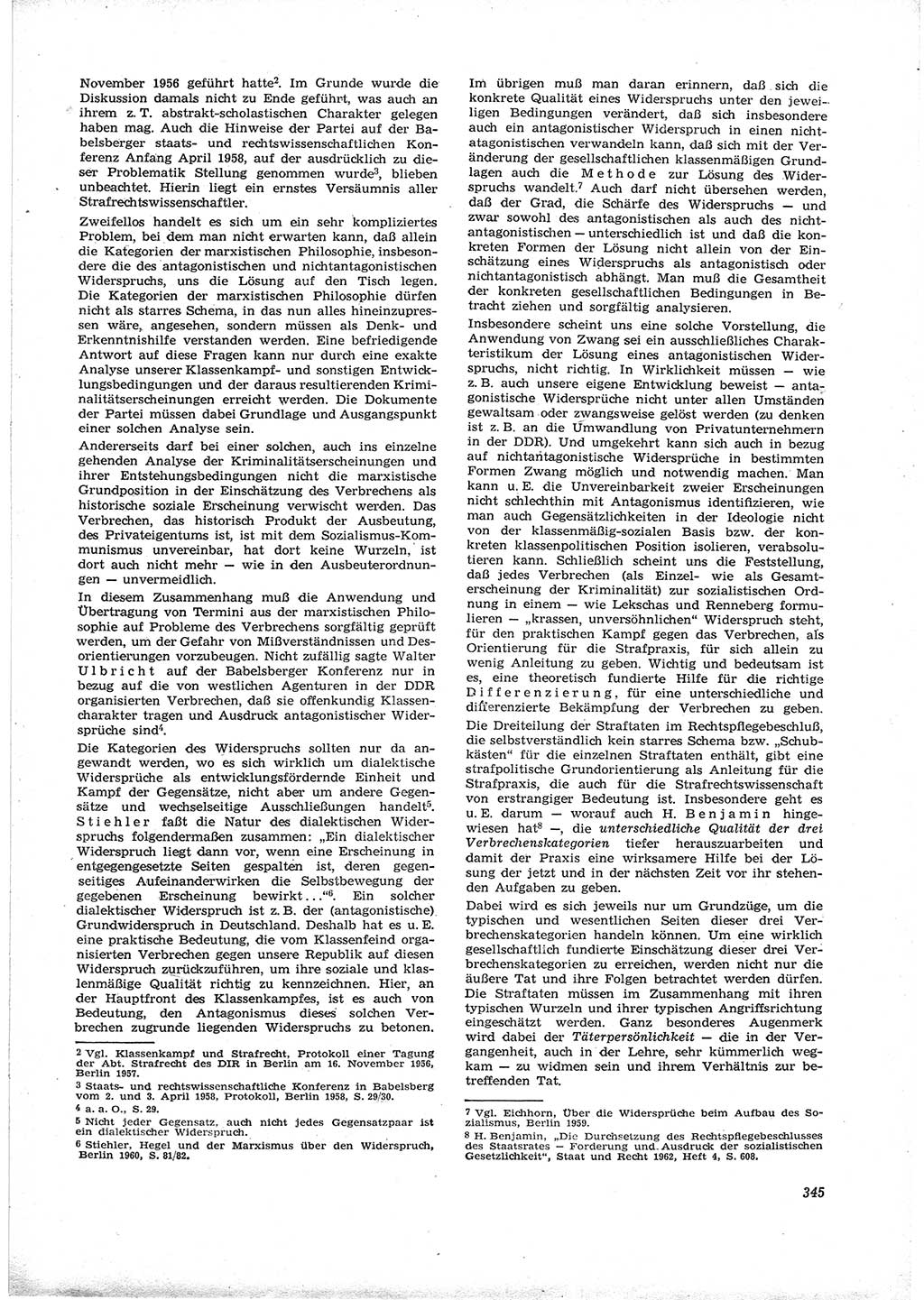 Neue Justiz (NJ), Zeitschrift für Recht und Rechtswissenschaft [Deutsche Demokratische Republik (DDR)], 16. Jahrgang 1962, Seite 345 (NJ DDR 1962, S. 345)