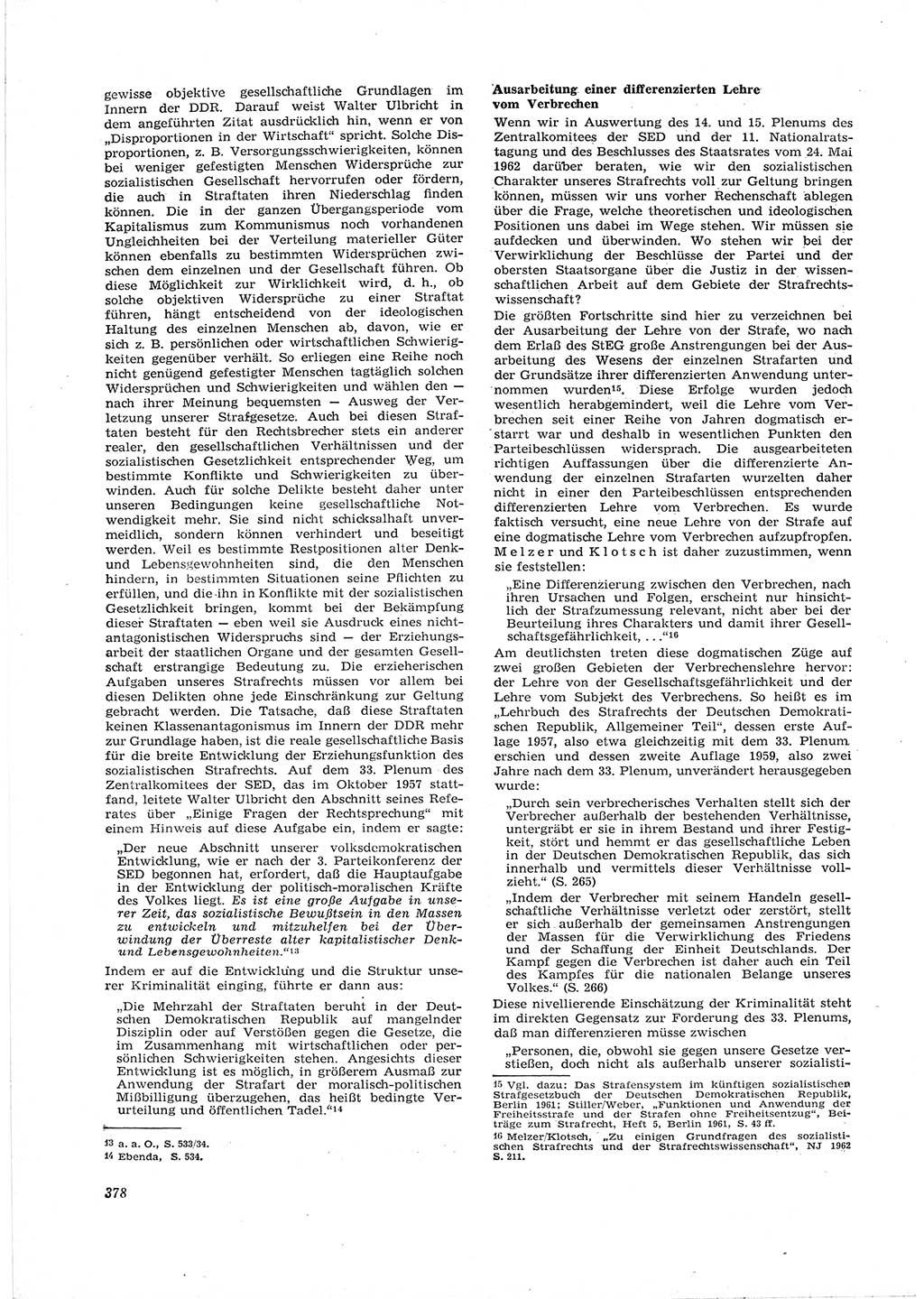 Neue Justiz (NJ), Zeitschrift für Recht und Rechtswissenschaft [Deutsche Demokratische Republik (DDR)], 16. Jahrgang 1962, Seite 378 (NJ DDR 1962, S. 378)