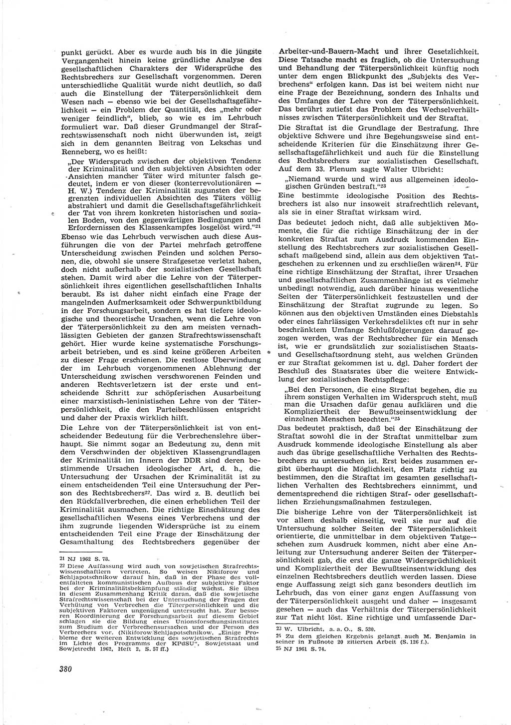 Neue Justiz (NJ), Zeitschrift für Recht und Rechtswissenschaft [Deutsche Demokratische Republik (DDR)], 16. Jahrgang 1962, Seite 380 (NJ DDR 1962, S. 380)
